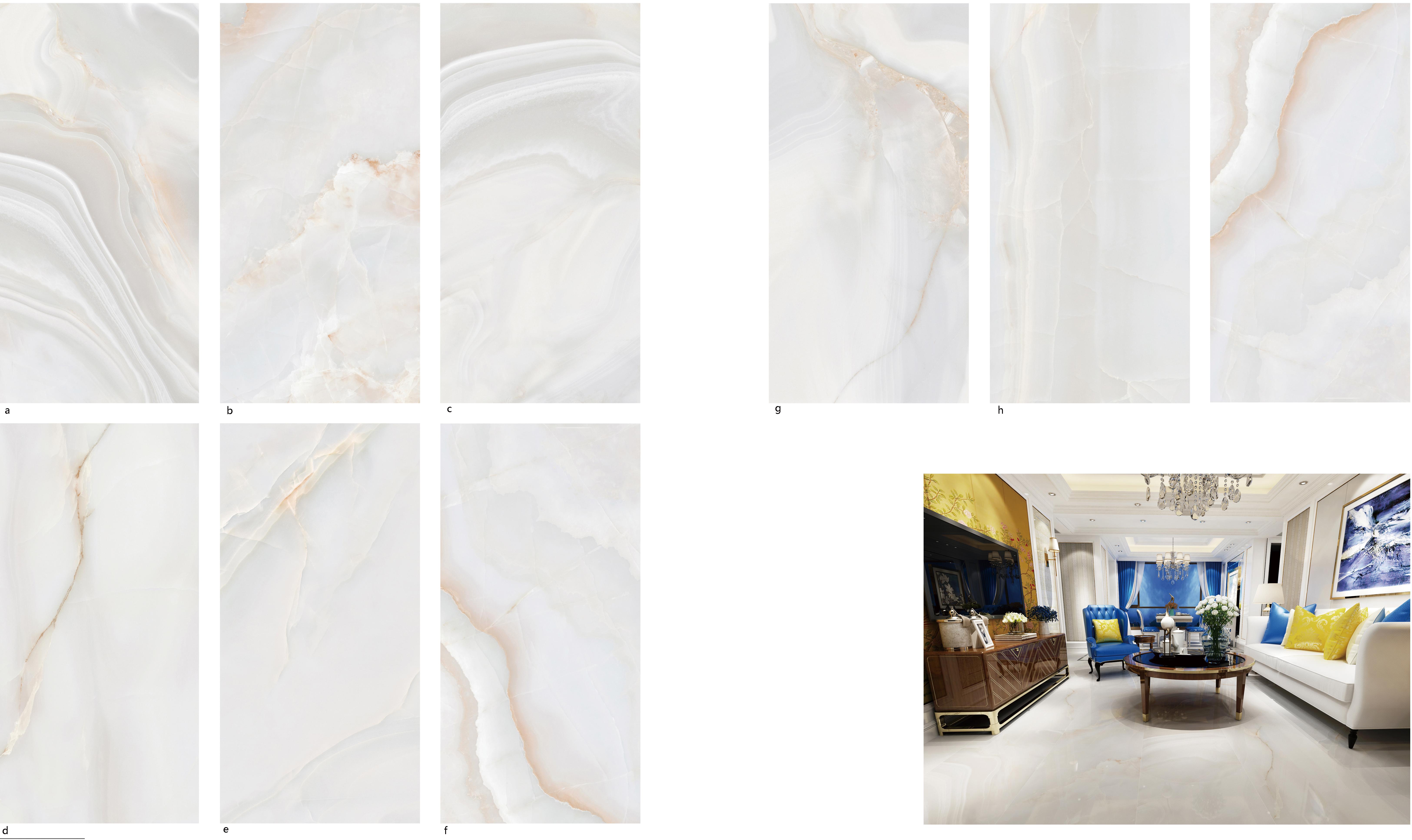1200x2000mm White Marble - Look Tiles for Living Rooms TQ32 - WML1220