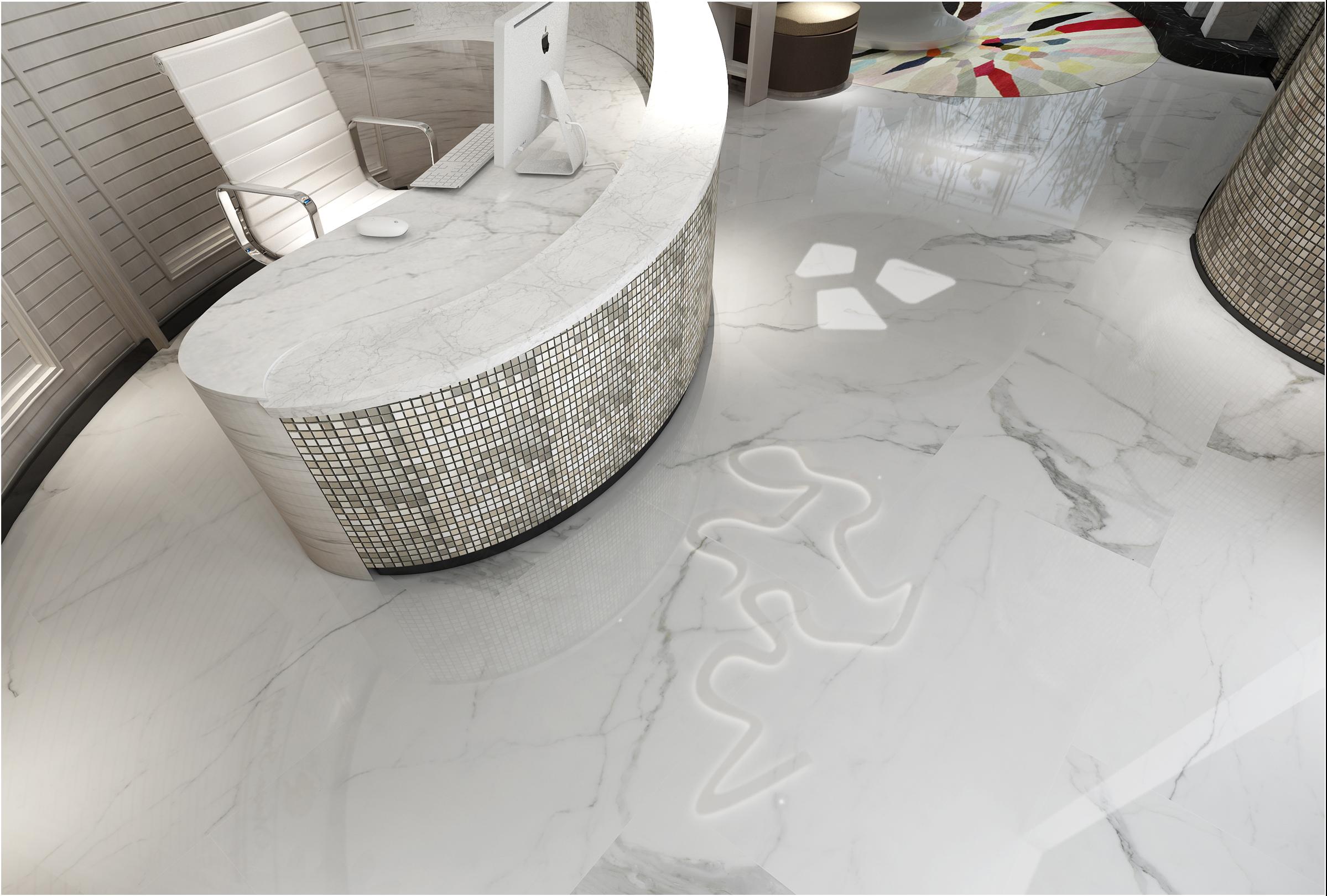 900x1800mm White Marble - Look Tiles for Interior Spaces TQ32 - WML9018