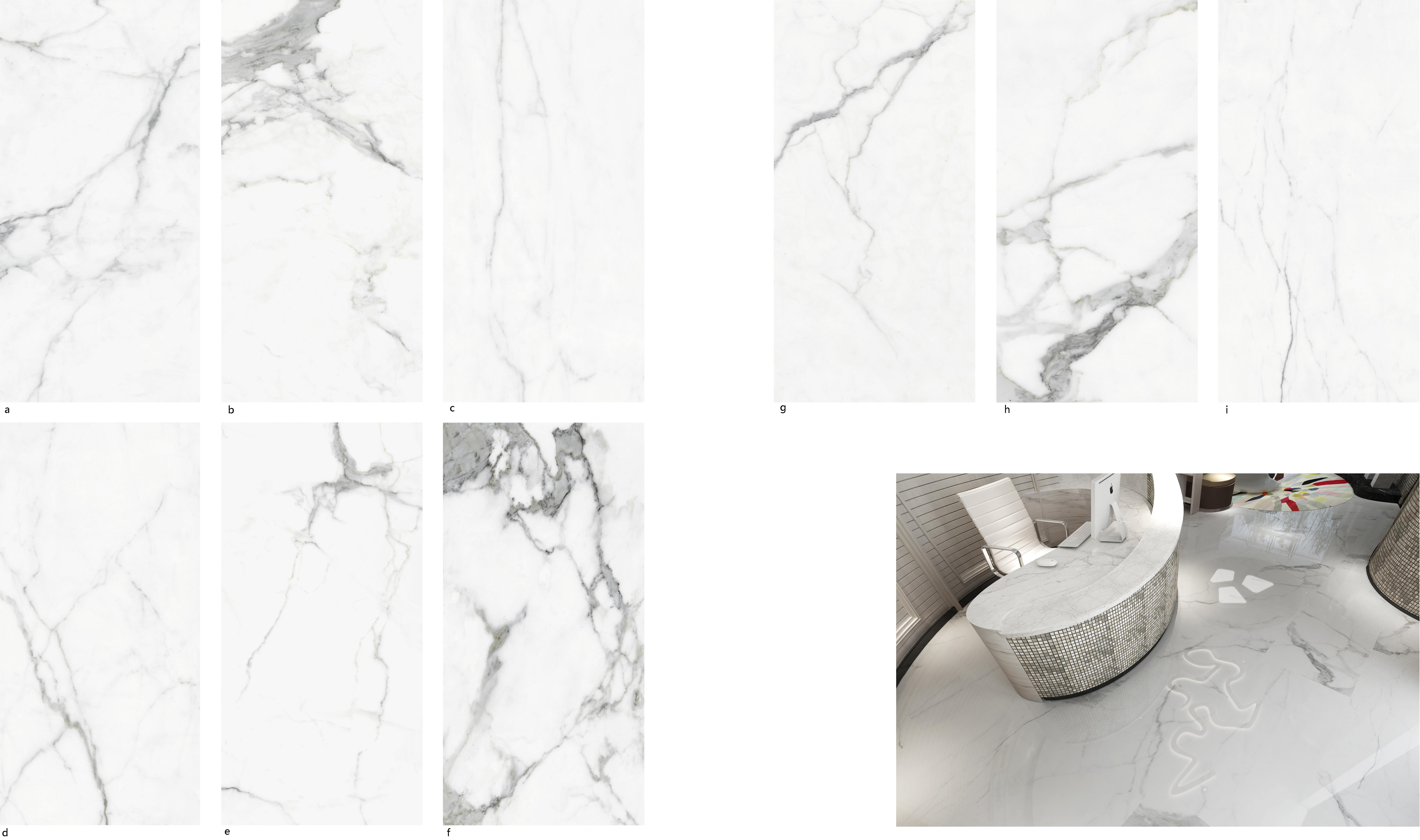 900x1800mm White Marble - Look Tiles for Interior Spaces TQ32 - WML9018