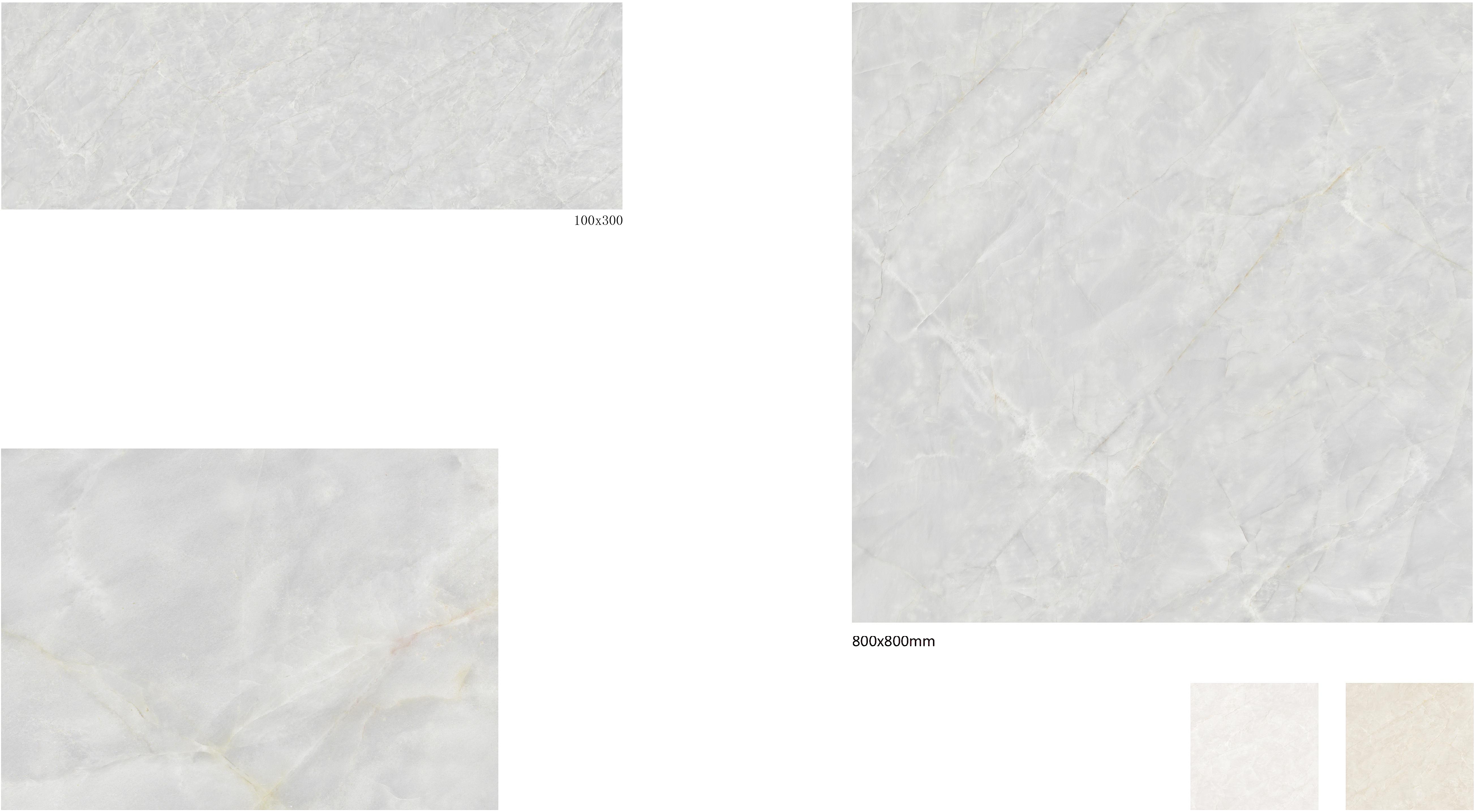 100x300mm & 800x800mm White Marble - Look Tiles for Interior Spaces TQ32 - WML1030&8080