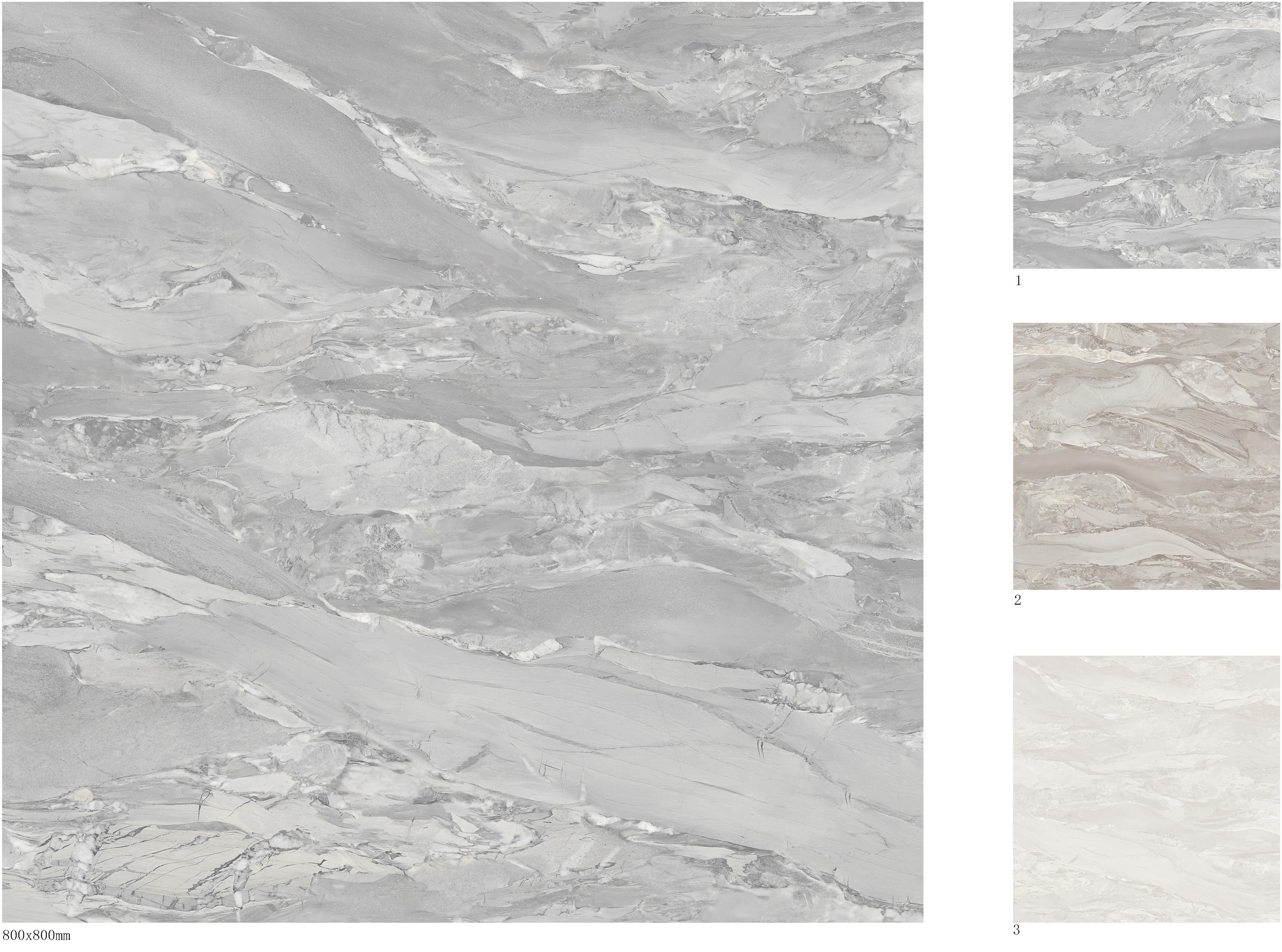 100x300mm & 800x800mm Grey Marble - Patterned Tiles for Living Spaces TQ32 - GMP1030&8080