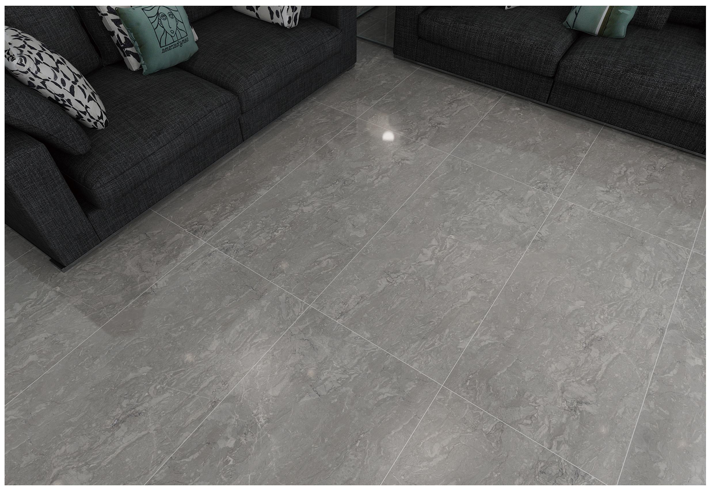 100x200mm & 800x800mm Grey Natural - Texture Tiles for Living Spaces TQ32 - GNT1020&8080