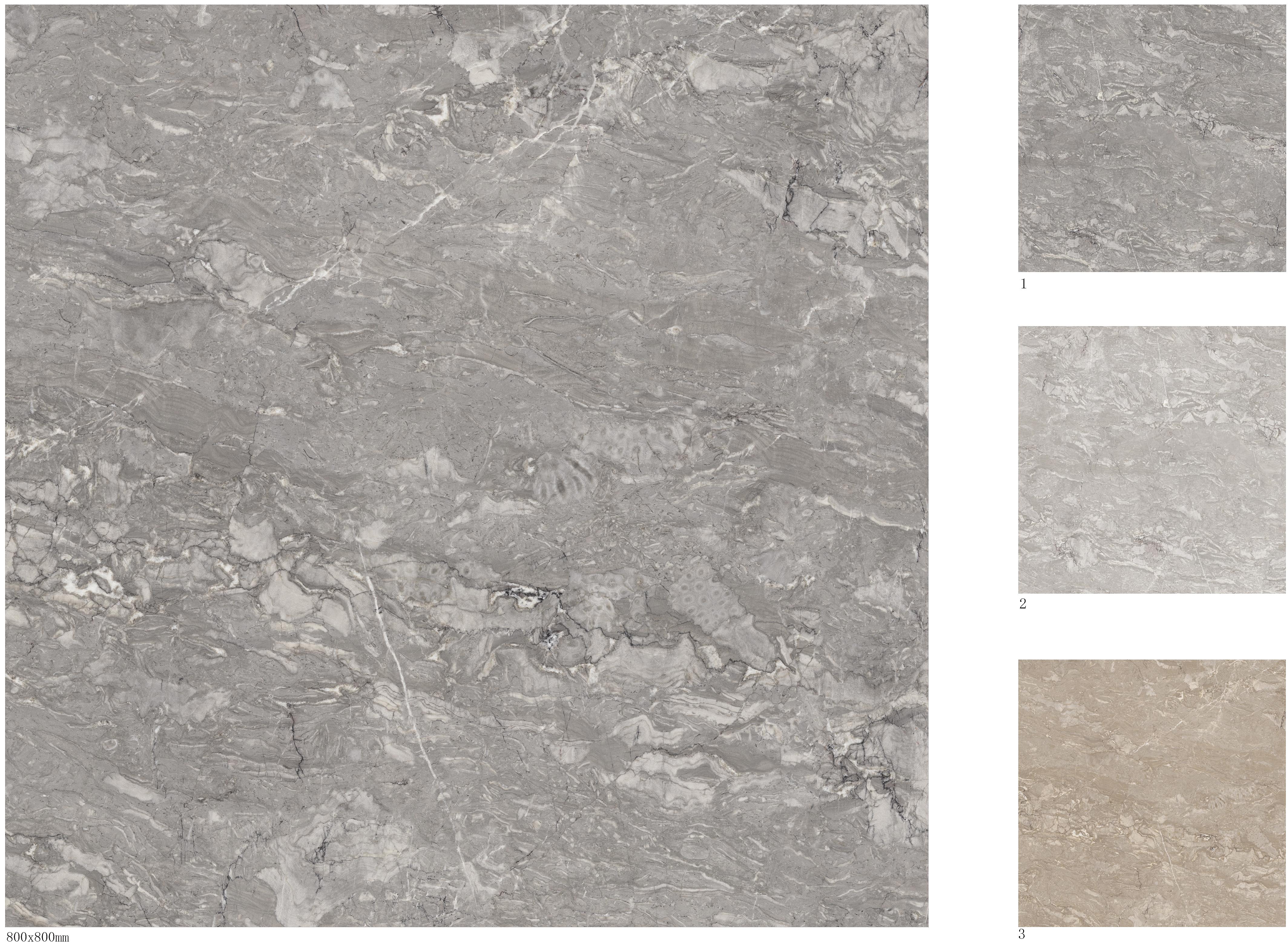 100x200mm & 800x800mm Grey Natural - Texture Tiles for Living Spaces TQ32 - GNT1020&8080
