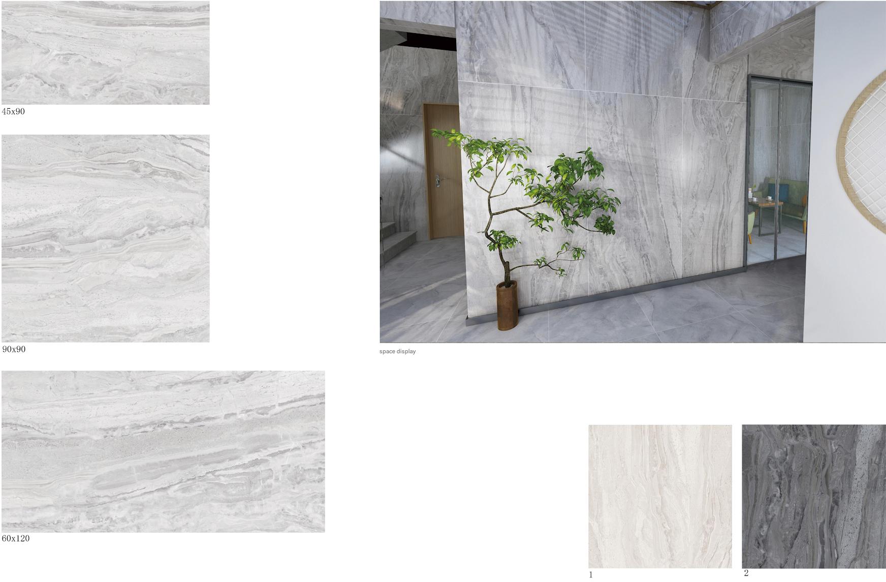 45x90mm, 90x90mm, 60x120mm & 100x200mm White Marble - Look Tiles for Interior Spaces TQ32 - WML4590&9090&60120&100200