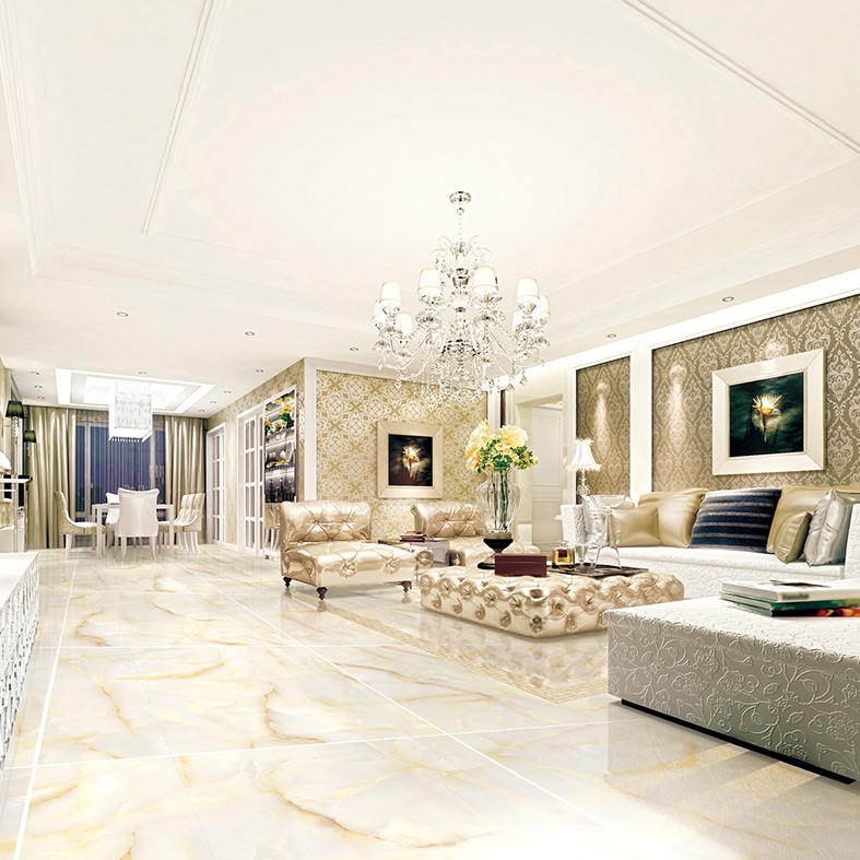 All Sizes Cream - White Marble - Look Tiles with Gold Veins for Luxury Interior Spaces TQ32 - TYS - dz014