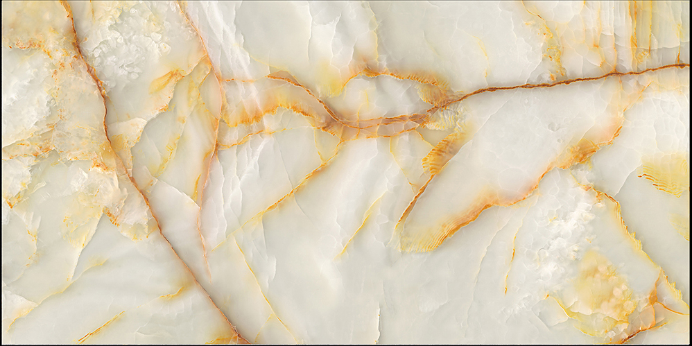 Multiple Size Cream - White Onyx - Look Tiles with Gold Veins for Luxury Interior Spaces TQ32 - TYS - dz041