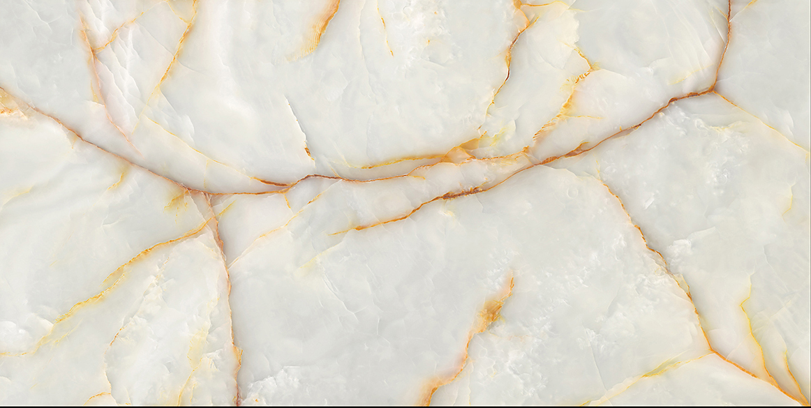 Multiple Size White Onyx - Look Tiles with Gold Veins for Luxury Interior Spaces TQ32 - TYS - dz042