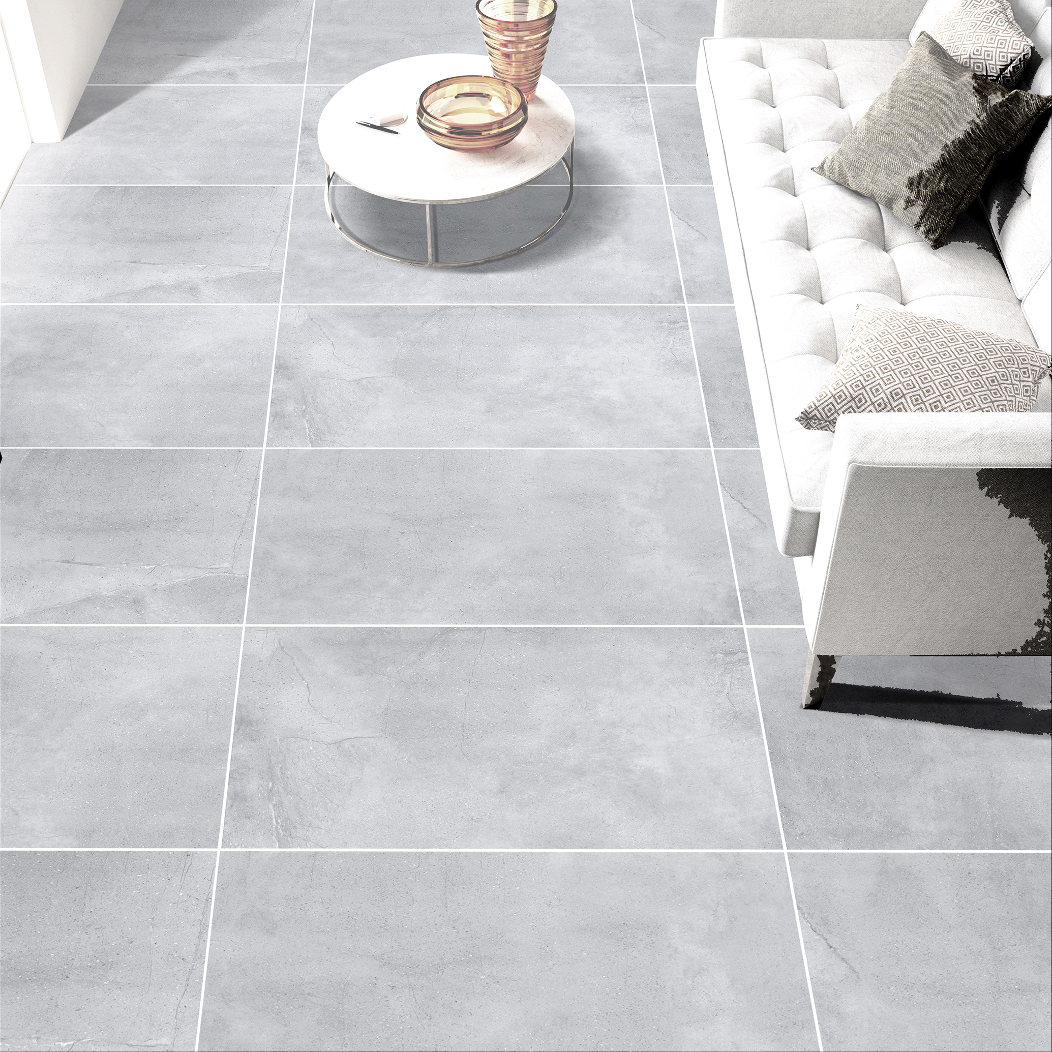 Multiple Size Light Grey Concrete - Look Tiles for Modern Interior Spaces TQ32 - TYS - dz050