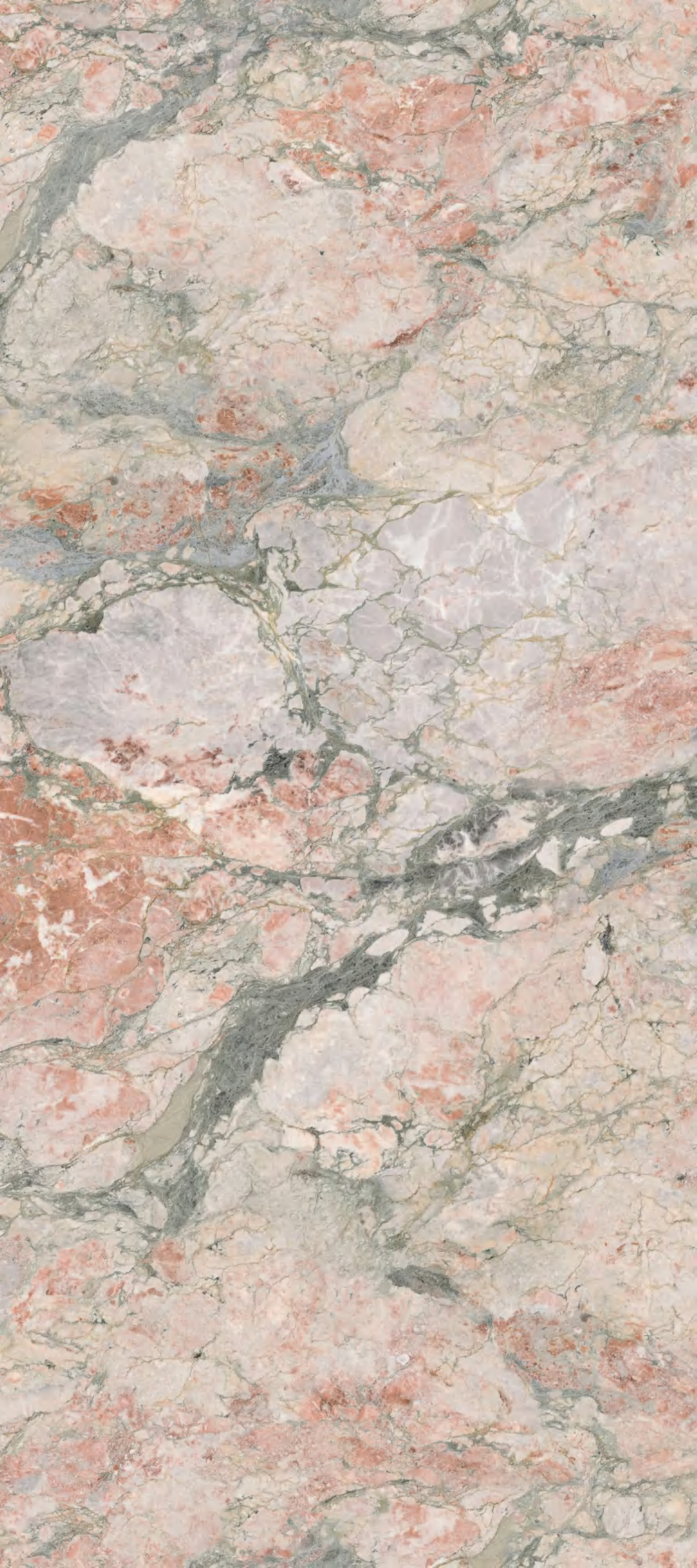 Luxury Epoque Rose Pink & Green Vein Sintered Stone Slab 2700x1200x9mm TQ34-K2712V8646YSR