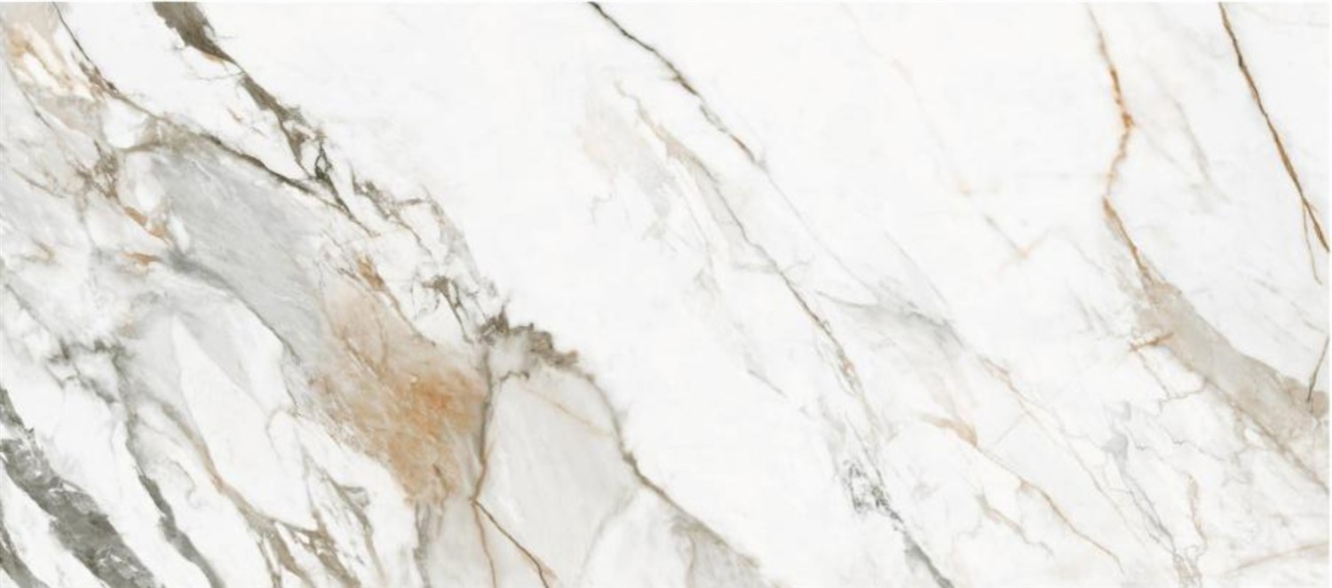 Elegant Calactta Luxe Effect Porcelain Slab 2700x1200x9mm for Countertops TQ34-X2712V8560YSN