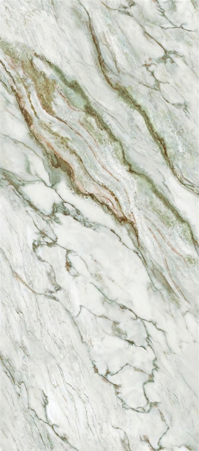 Luxury Pola Green White & Green Vein Porcelain Slab 2700x1200x9mm TQ34-K2712V8811YSR