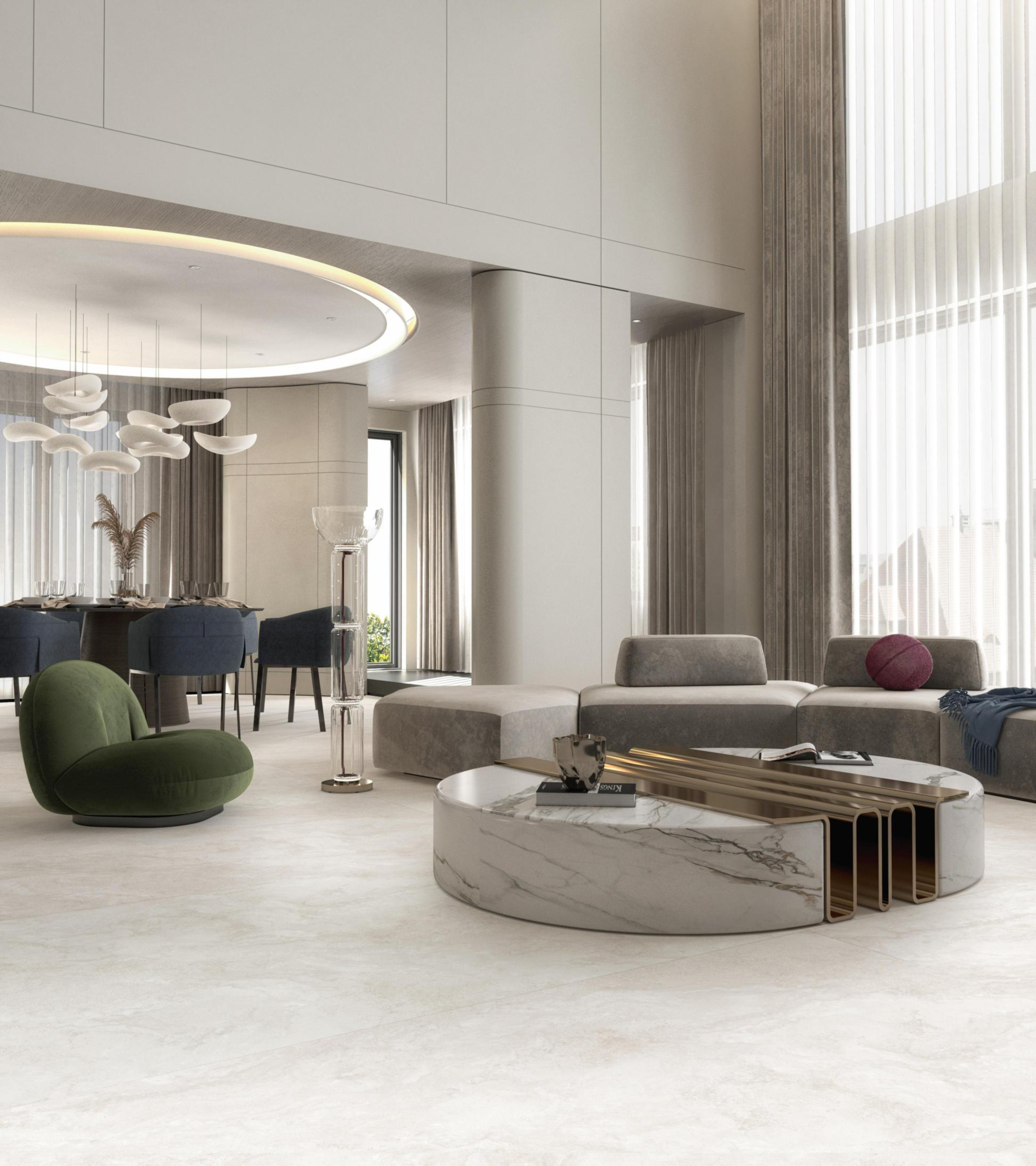 Moca Cream Series 2700x1200x9mm Matte Finish Porcelain Wall & Floor Slab TQ34-K2712V8526YSR