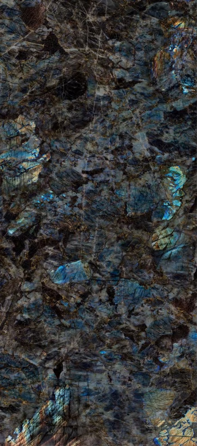 Luxury Lemurian Blue Reddish-Brown Gemstone Look Porcelain Slab 2700x1200x9mm TQ34-