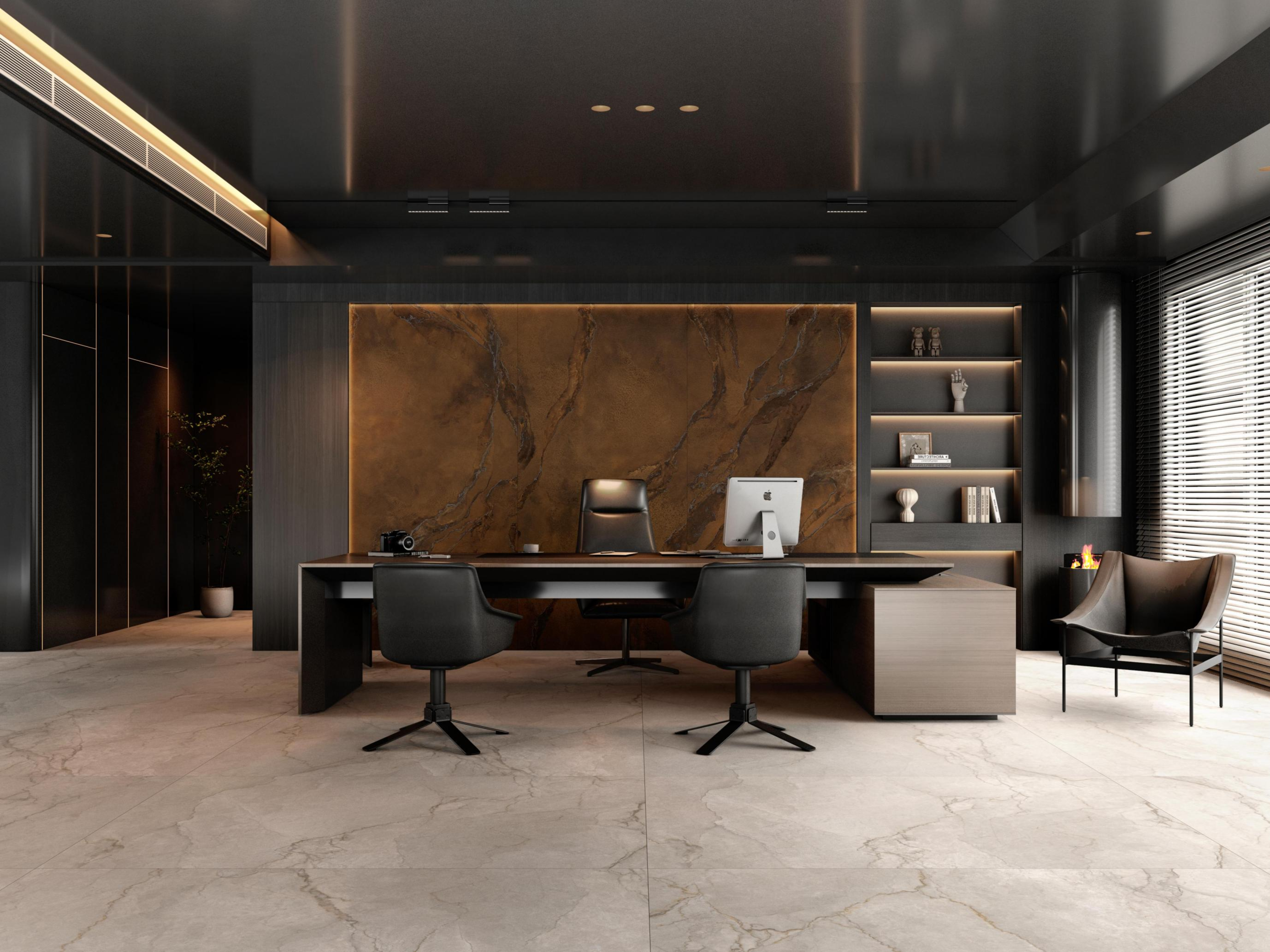 Luxury Gold streamBlue Brown & Blue-Grey Stream Vein Porcelain Slab 2700x1200x9mm TQ34-K2712V8620AE