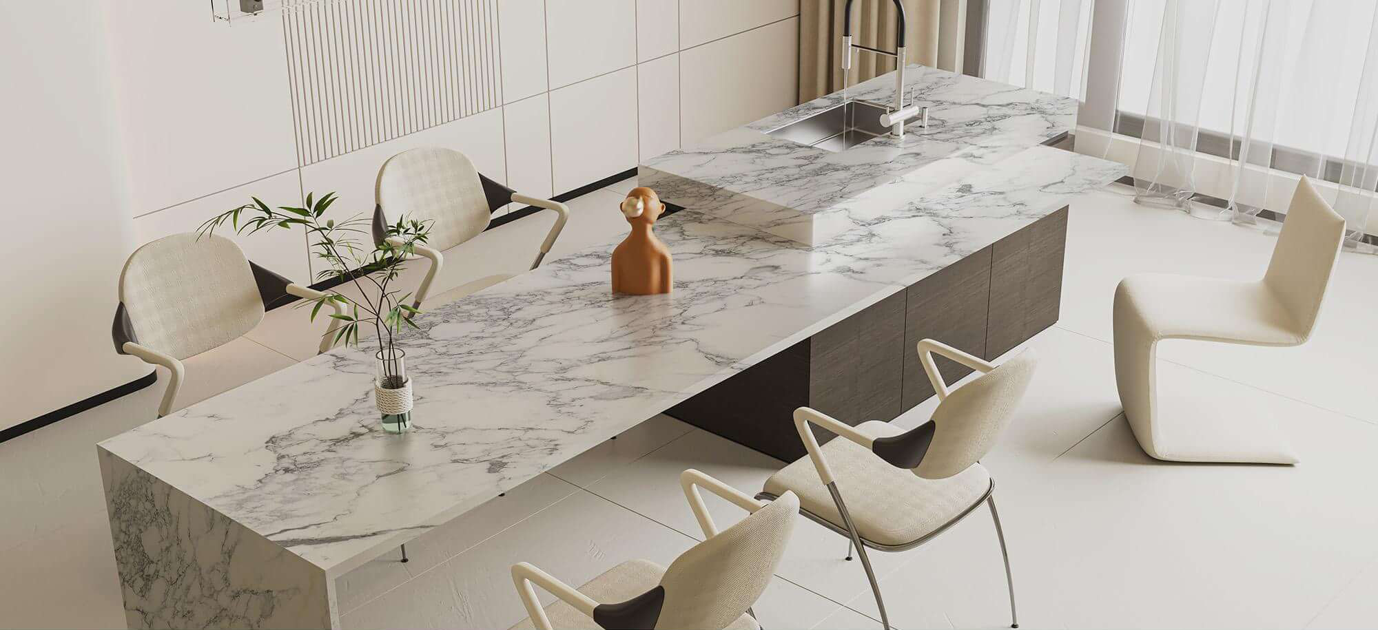 BALOP Series 1600x3200x12mm Full-Body Sintered Countertop Tile TQ35-JQD163212F183 AB