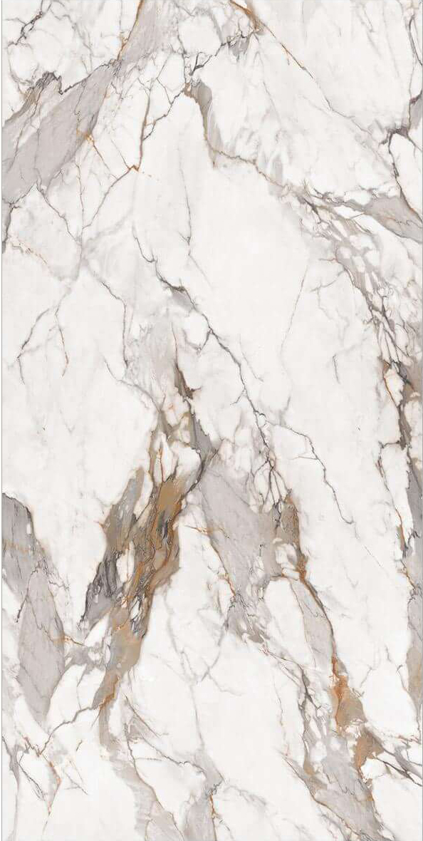 Luxury Top Fish Maw Gold White & Golden Vein Sintered Tile 1600x3200x12mm TQ35-JQD163212N122 AB