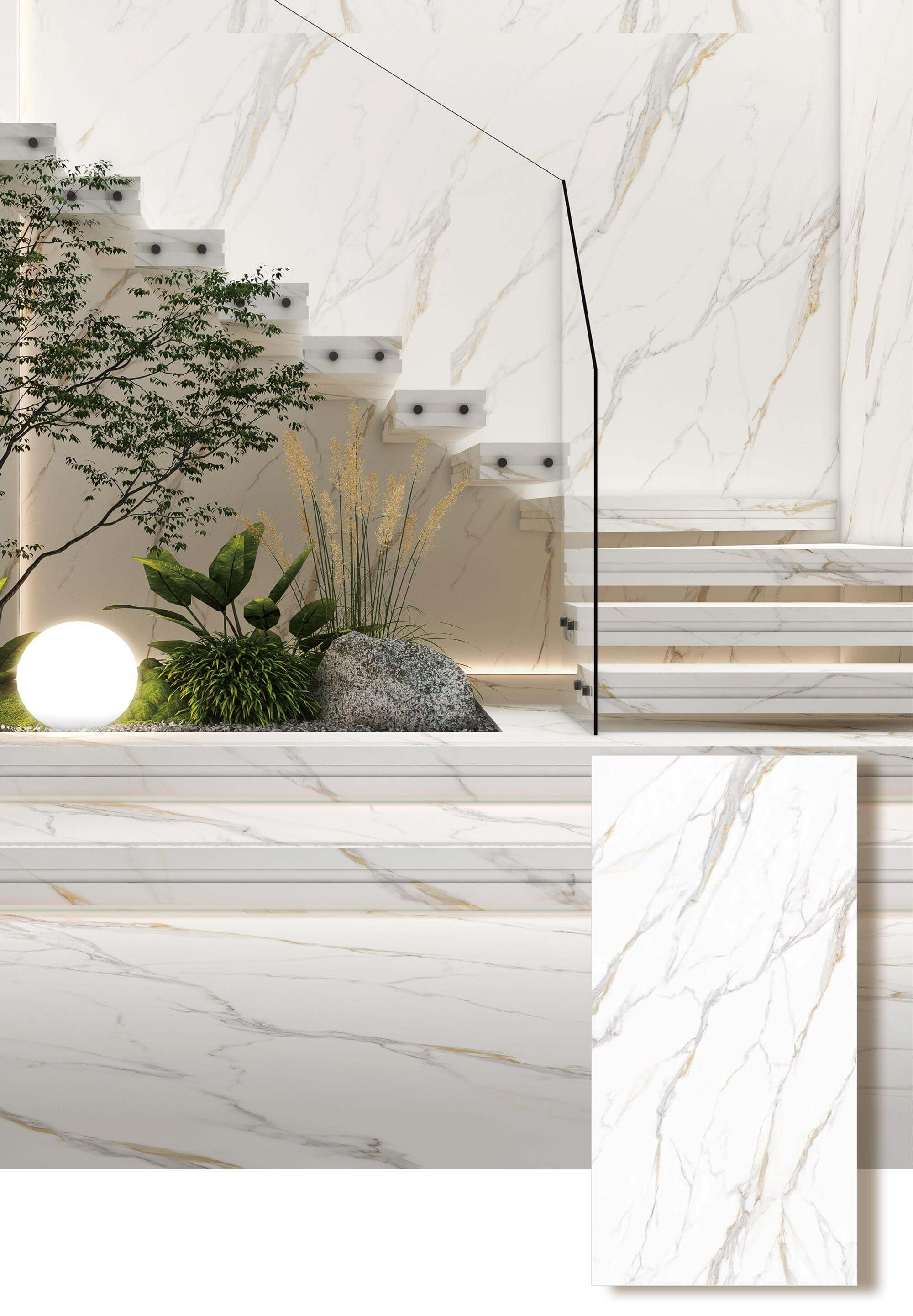 Luxury White & Golden-Beige Vein Sintered Tile 1600x3200x12mm TQ35-JQD163212N666