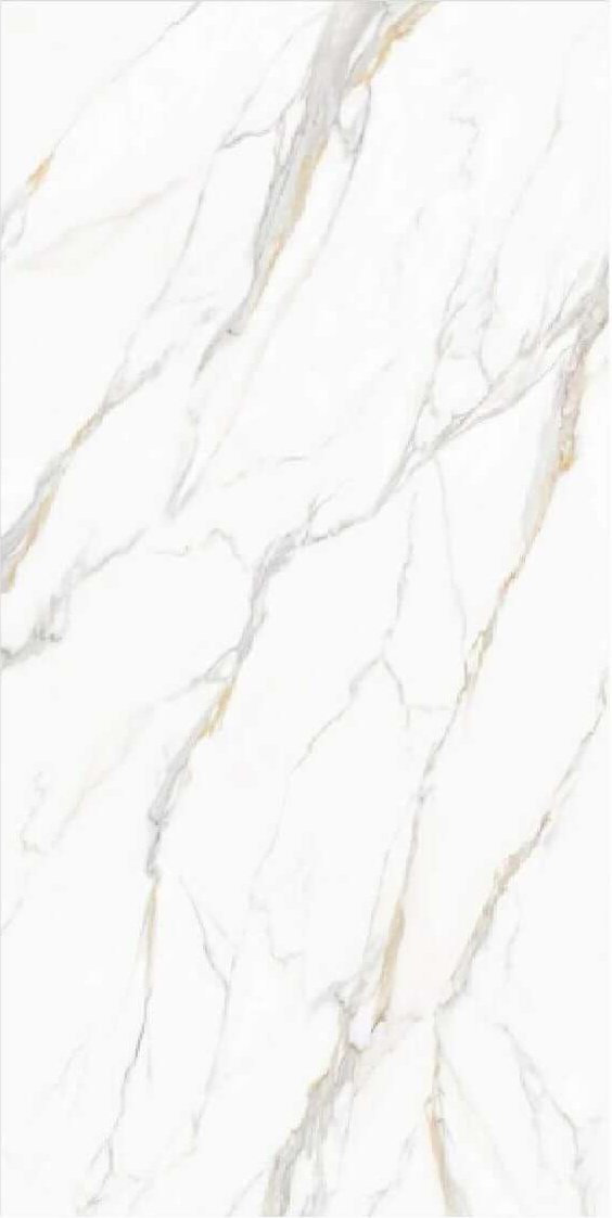 Luxury White & Golden-Beige Vein Sintered Tile 1600x3200x12mm TQ35-JQD163212N666