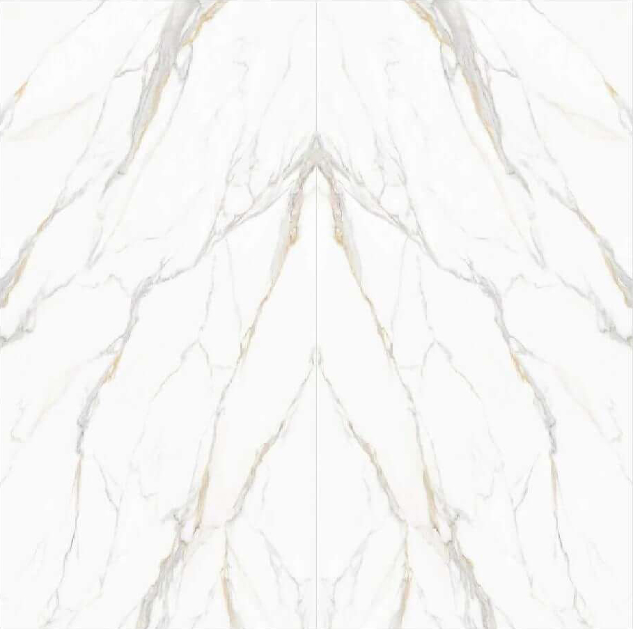Luxury White & Golden-Beige Vein Sintered Tile 1600x3200x12mm TQ35-JQD163212N666