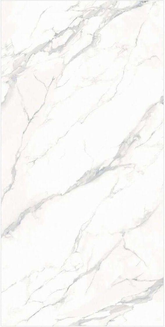 Premium Mirror Continuous Calacatta Look Full-Body Sintered Stone Slab TQ35-JQD163212X55