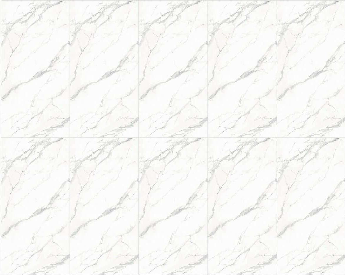 Premium Mirror Continuous Calacatta Look Full-Body Sintered Stone Slab TQ35-JQD163212X55