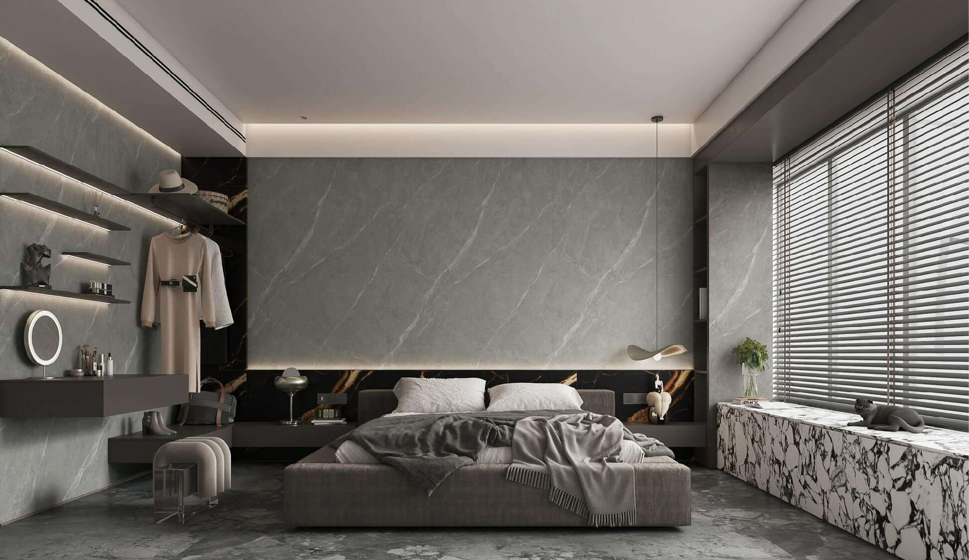 1600x3200x12mm Full-Body Sintered Tile with Unlimited Continuous Vein TQ35-JQD163212X133