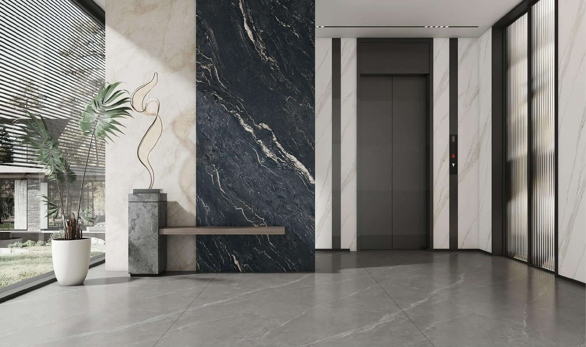 1600x3200x12mm Full-Body Sintered Tile with Unlimited Continuous Vein TQ35-JQD163212X133