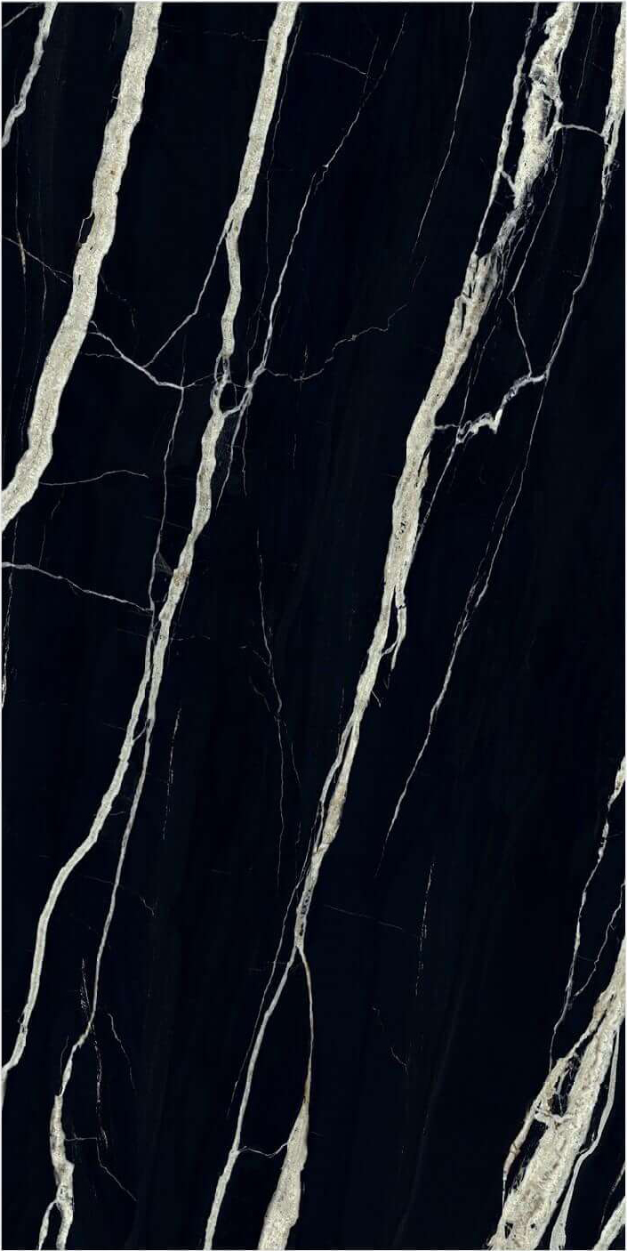 Luxury Black & White Vein Full Body Sintered Tile 1600x3200x12mm TQ35-JQF163212X135