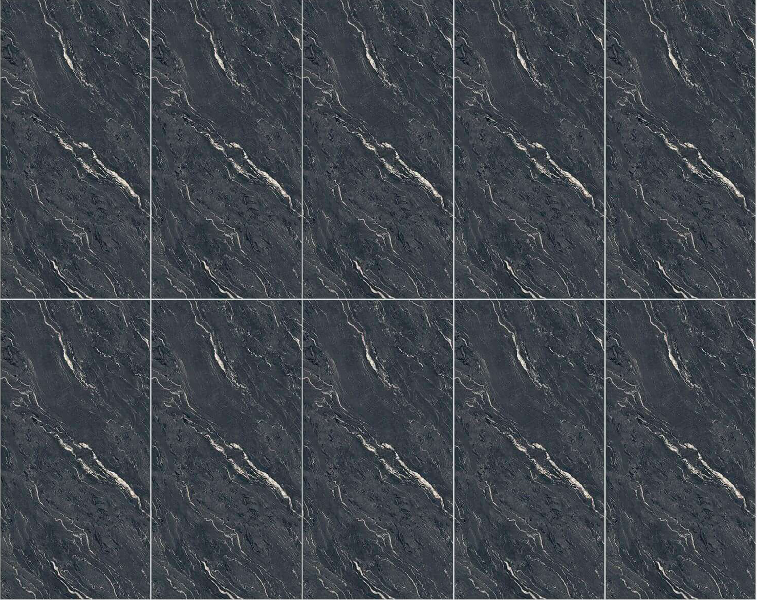 Luxury Dark Charcoal & Off-White Vein Full Body Sintered Tile 1600x3200x12mm TQ35-JQF163212X136