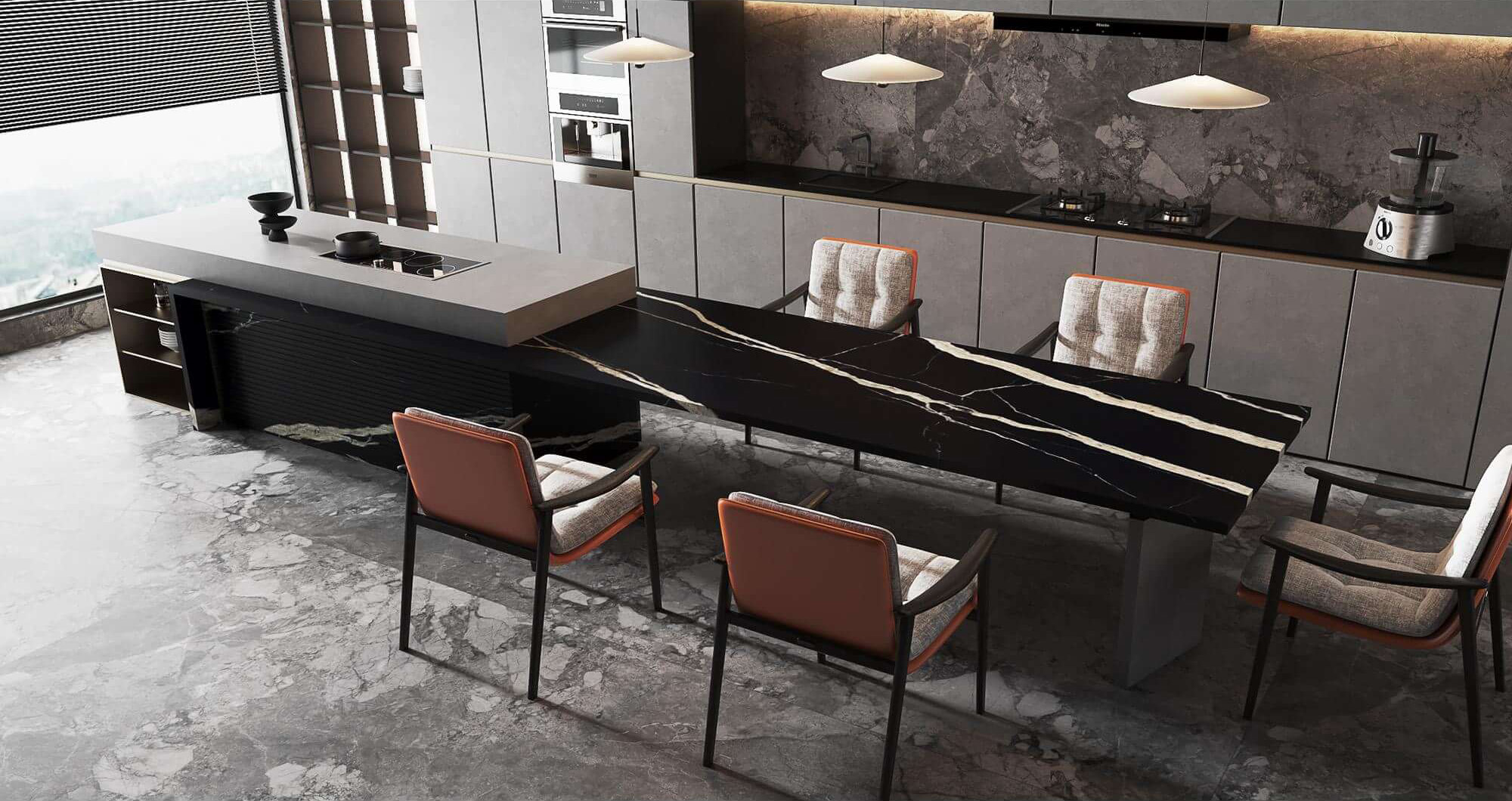 20mm Full-Body Sintered Tile for Modern Kitchens TQ35-JQF163220X135