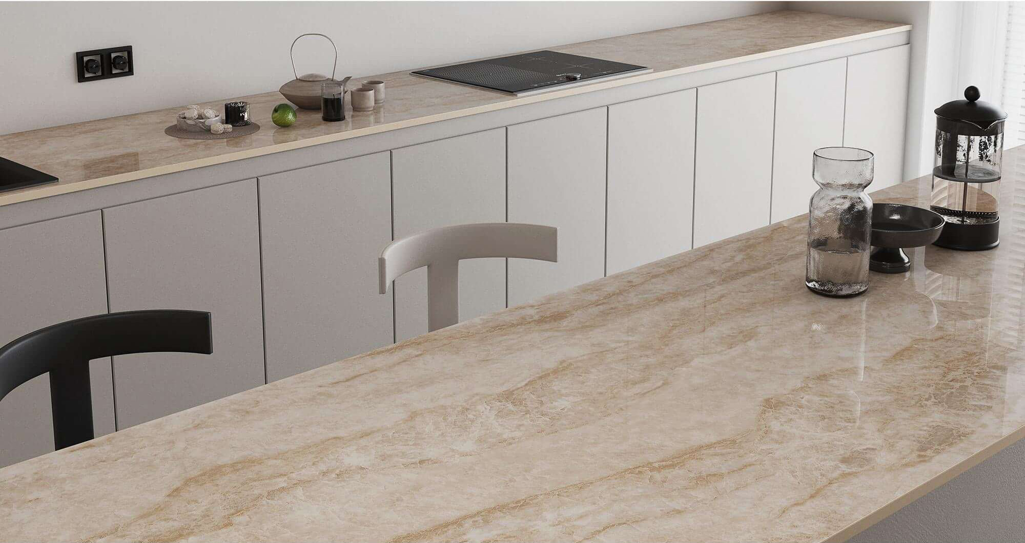 Beige Natural Stone Look Sintered Tile Slab TQ35-LHA321620G160