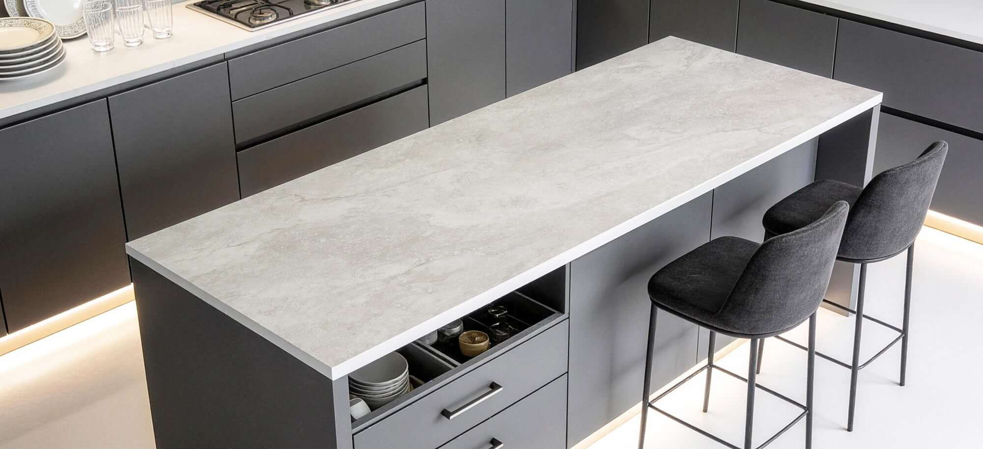 Light Grey Stone Look Sintered Tile Slab TQ35-LHA321620MG156 D156