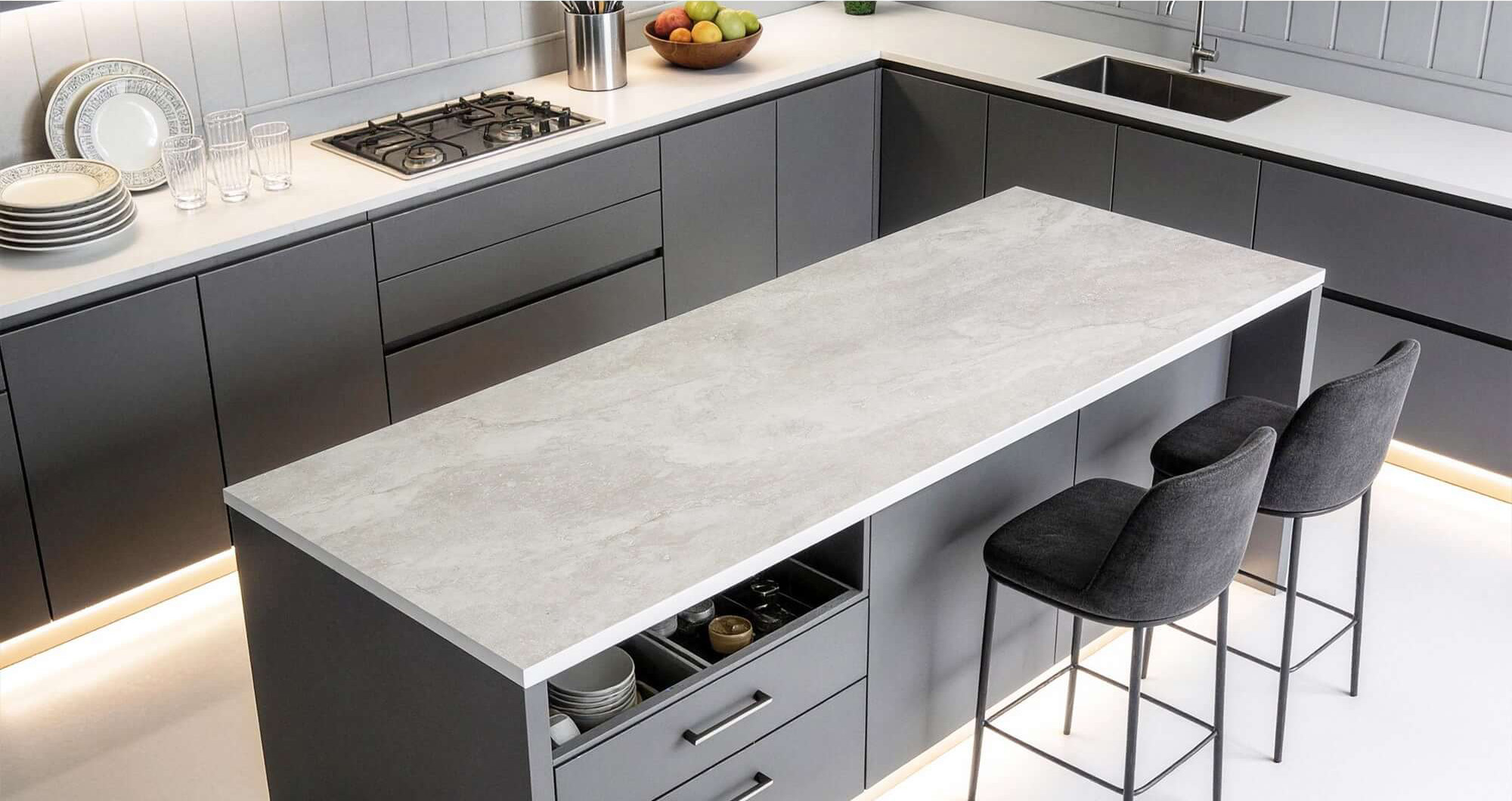 Light Grey Stone Look Sintered Tile Slab TQ35-LHA321620MG156 D156