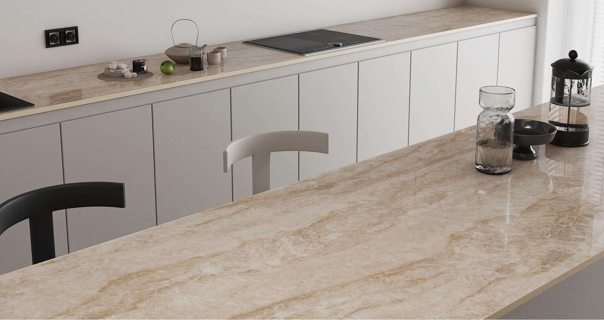 Beige Natural Stone Look Sintered Tile Slab TQ35-LHA321620N160
