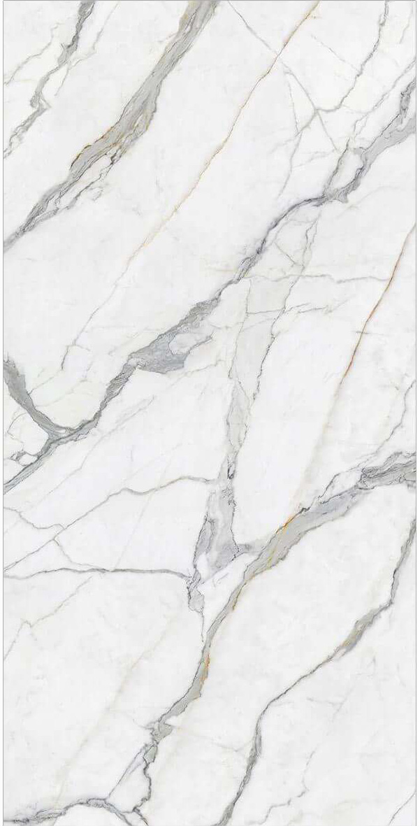 Luminous Calacatta Marble Effect Sintered Tile 1600x3200x20mm TQ35-LHD321620N123