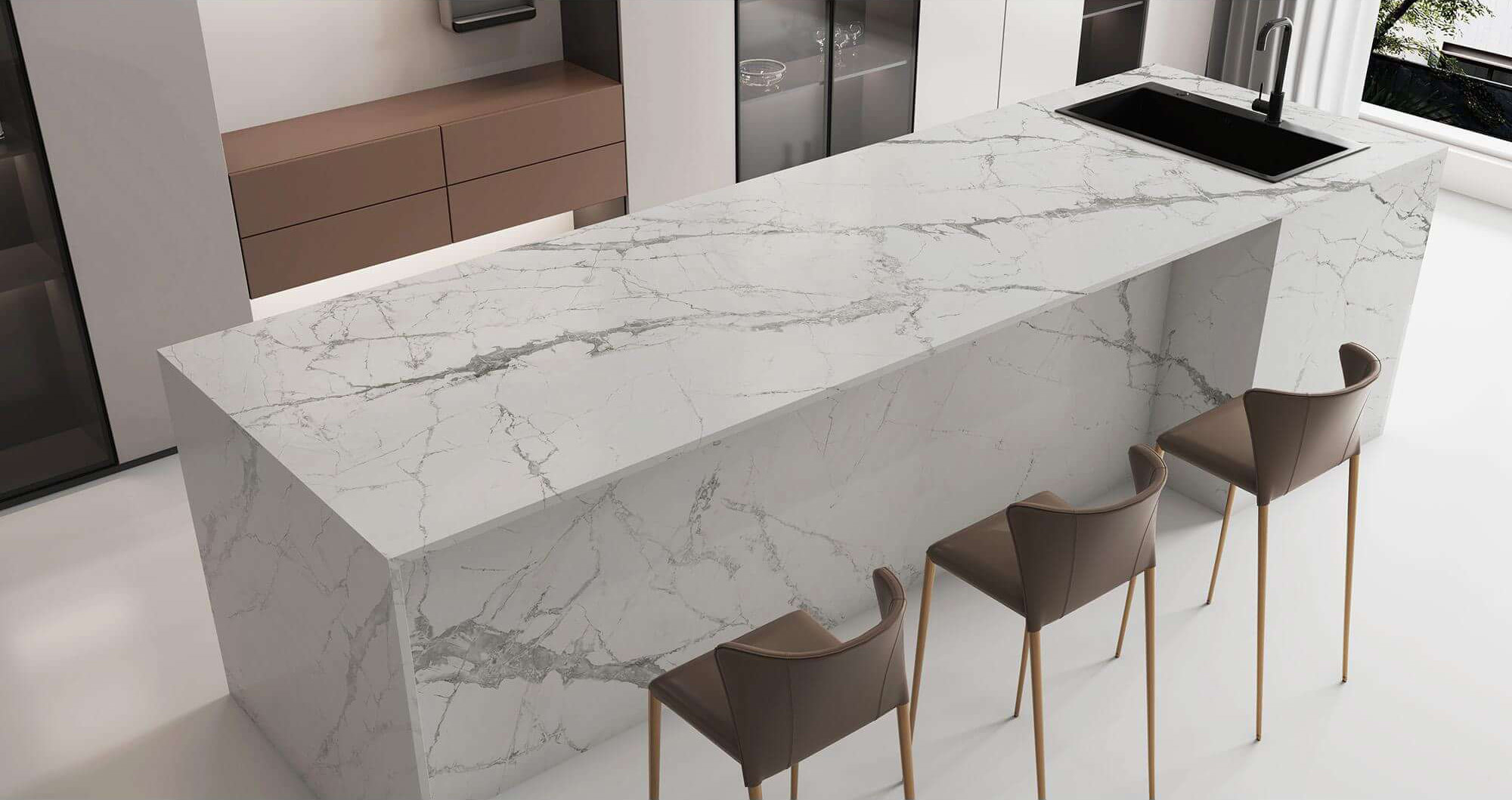 Dramatic White & Grey River-Vein Sintered Tile 1600x3200x20mm TQ35-LHD321620N182