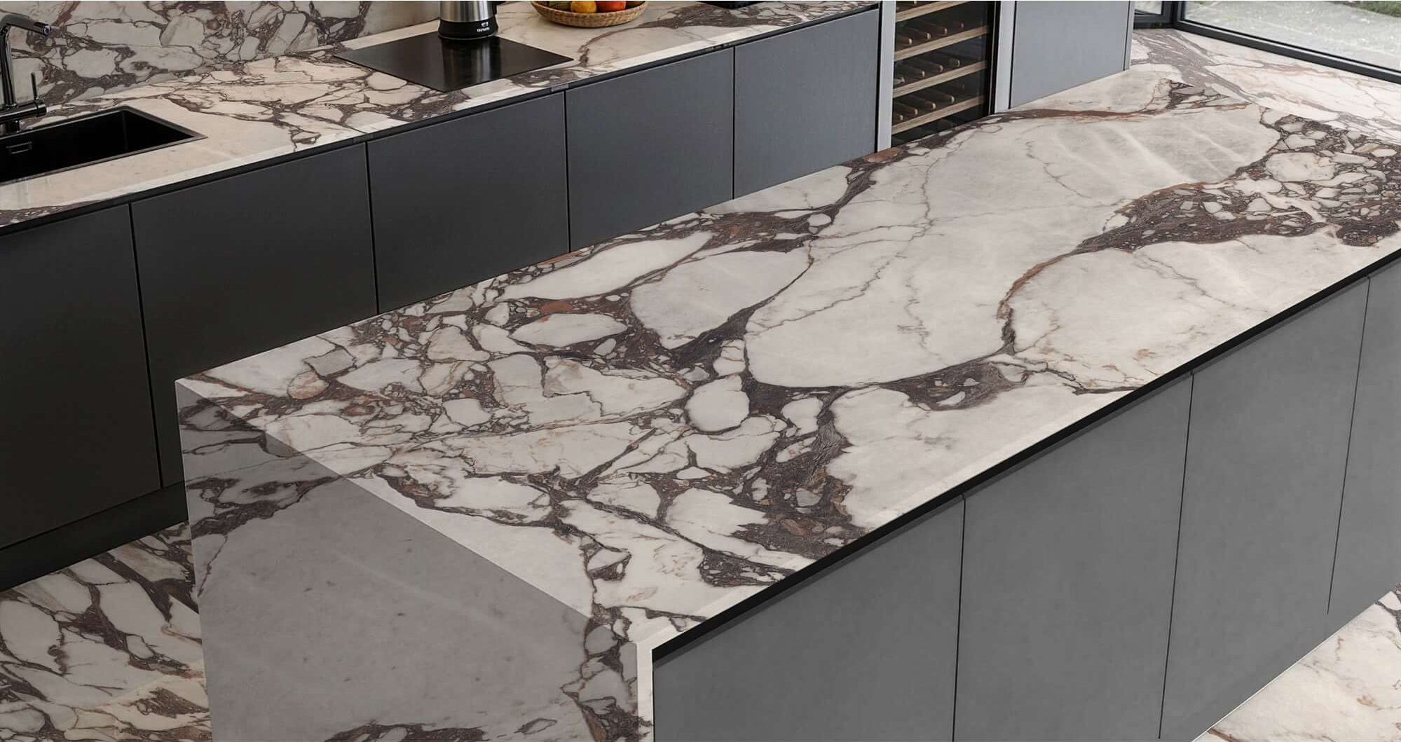 Opulent Breccia Marble-Effect Sintered Tile 1600x3200x20mm TQ35-LHD321620N187 AB