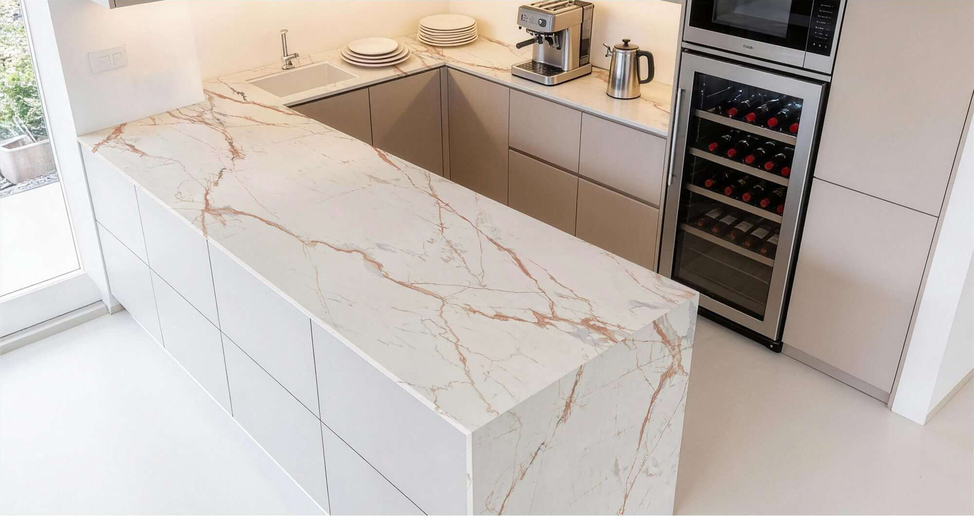 Artistic Rose-Gold Vein Sintered Tile 1600x3200x20mm TQ35-LHD321620N205 G205 AB