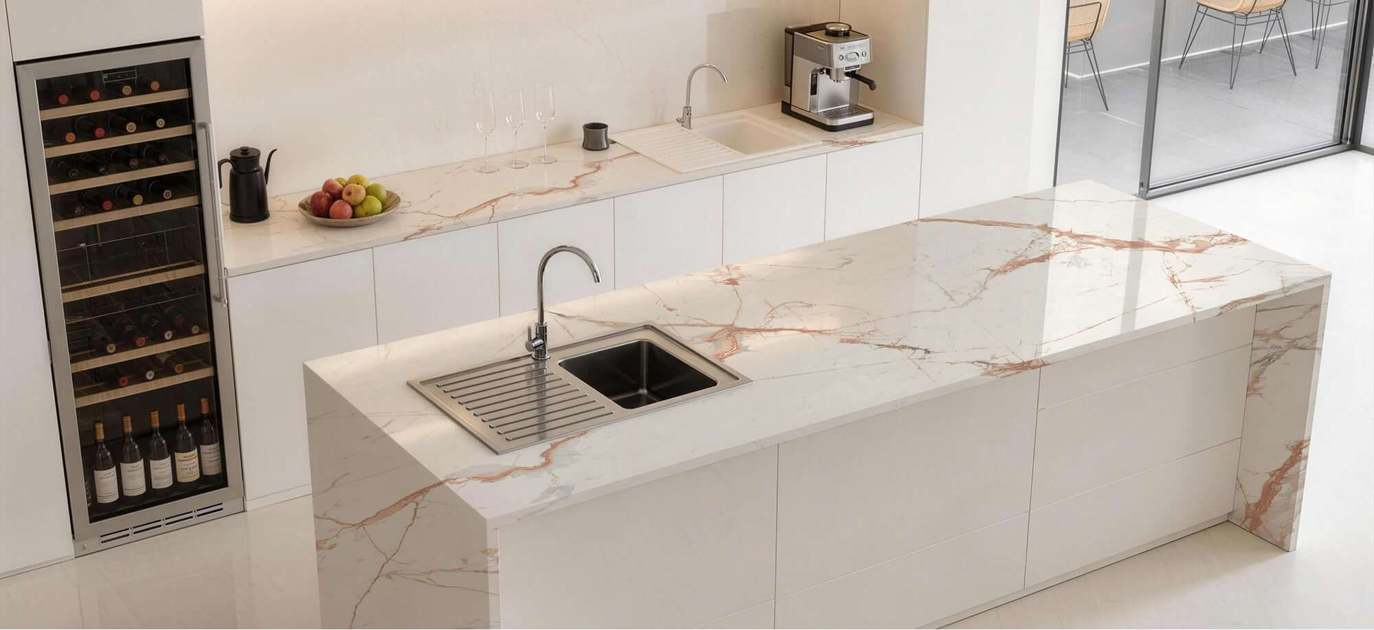 Artistic Rose-Gold Vein Sintered Tile 1600x3200x20mm TQ35-LHD321620N205 G205 AB