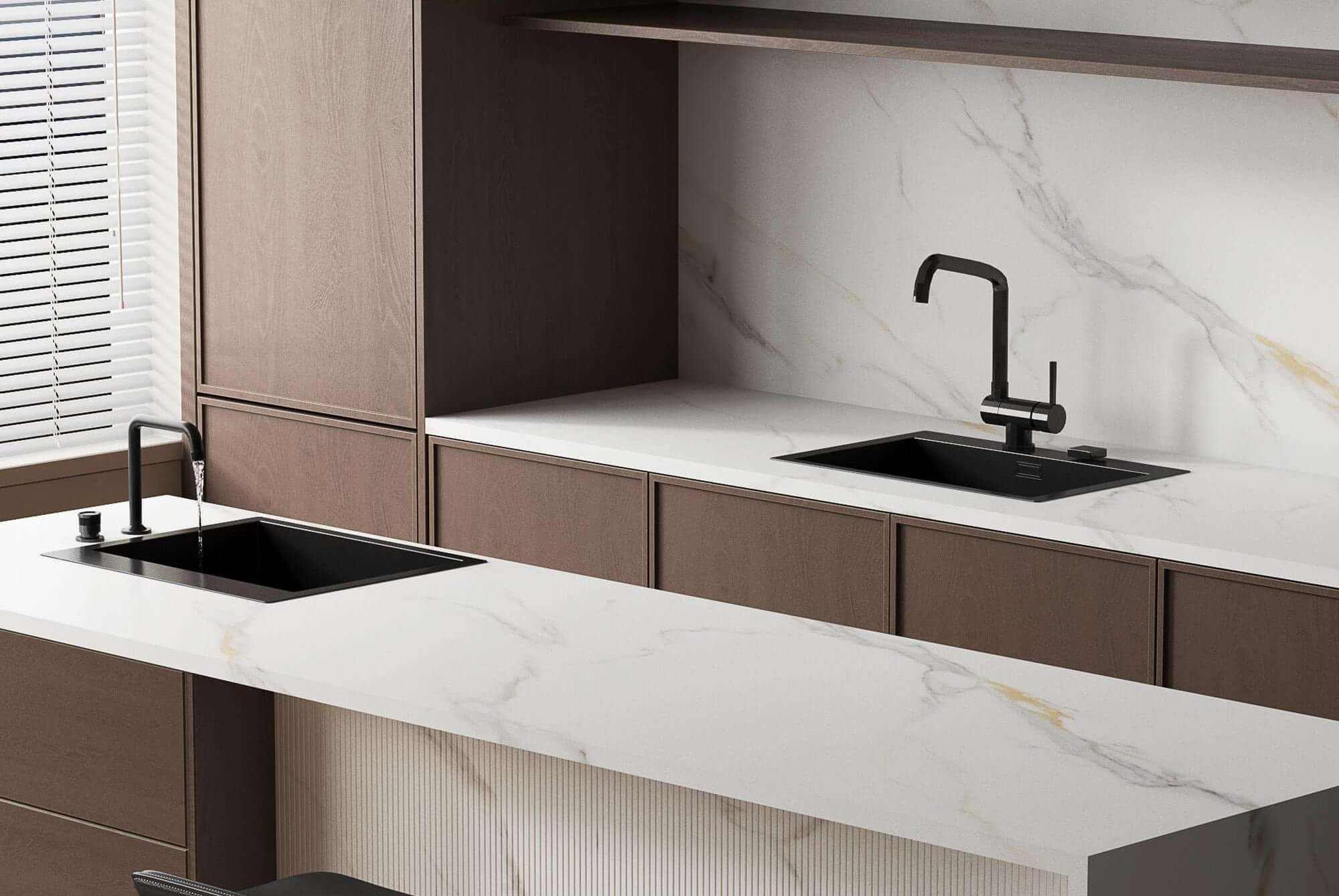 Luxury Calacatta-Inspired White & Golden Vein Sintered Tile 1600x3200x20mm TQ35-LHD321620N666