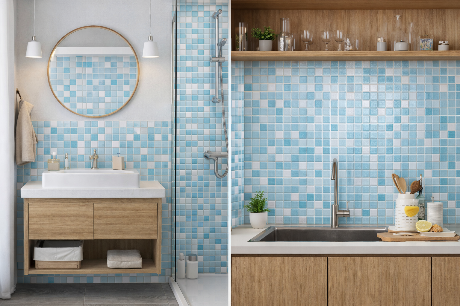 Glass Mosaic Tile TQ36-like pearls and jade001
