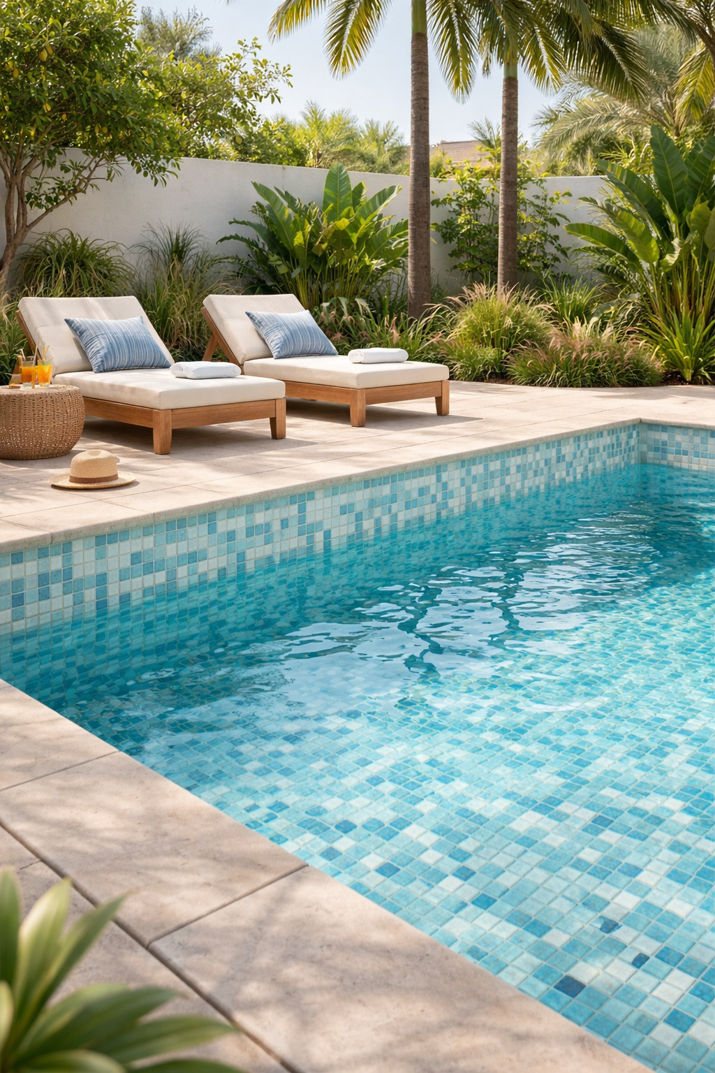 Turquoise Blue and White Glass Mosaic Tile for Swimming Pool, Bathroom and Spa Walls TQ36-Yu Ruyi-006