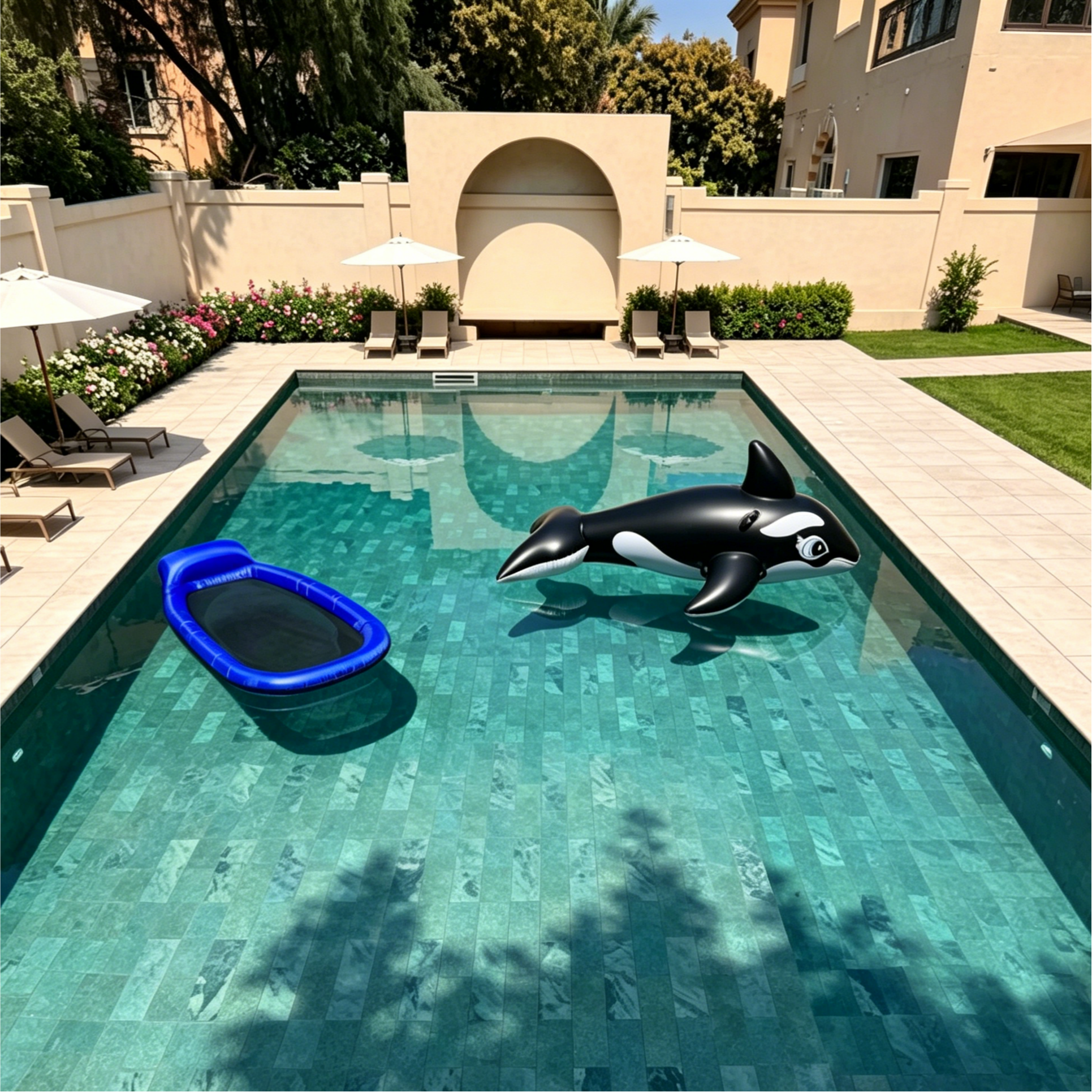 Aqua Jade Sukabumi Look Porcelain Pool Tile for Tropical Resort Outdoor Spaces TQ37-66108