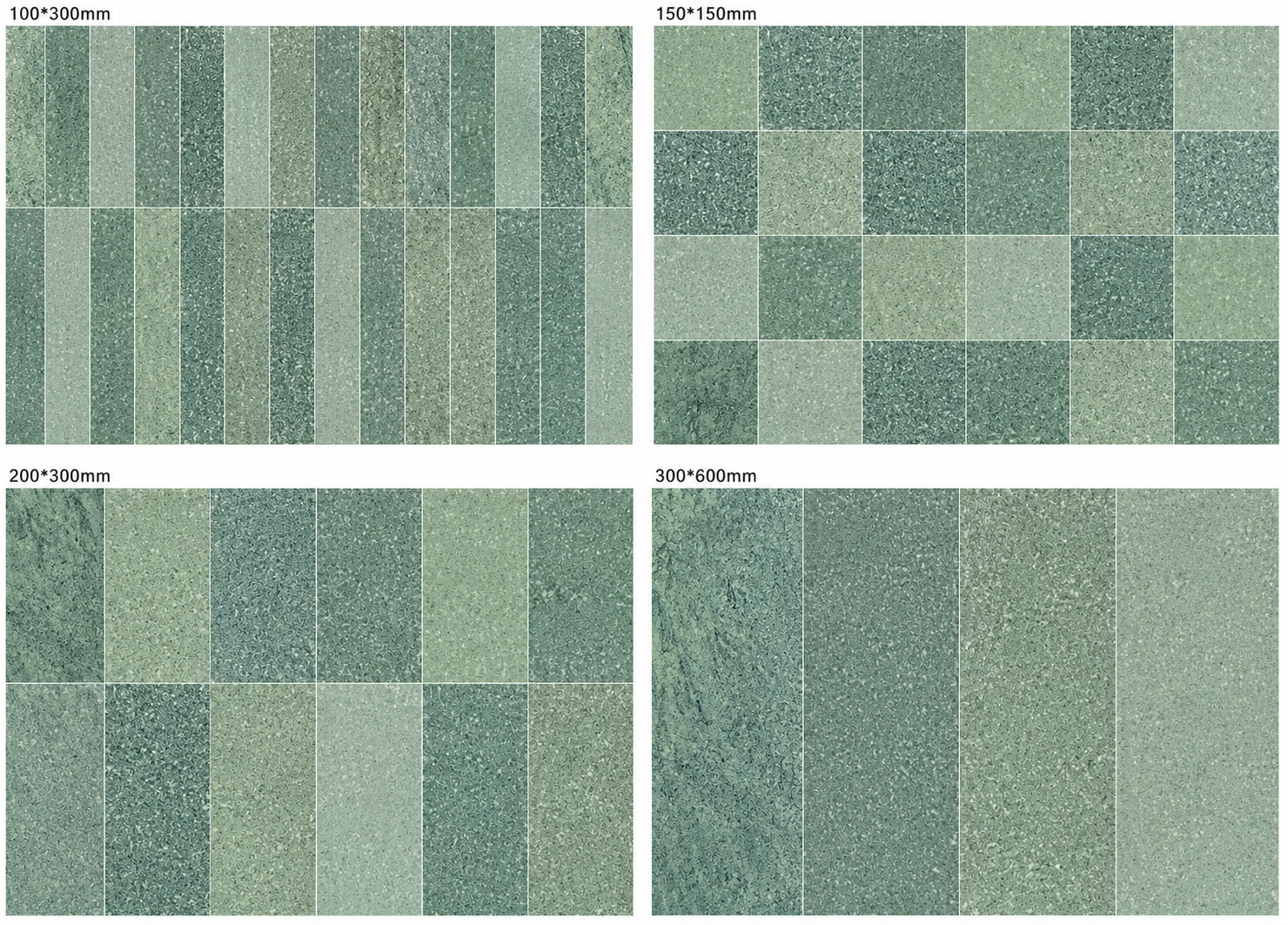 Soft Bali Green Porcelain Pool Tile for Spa, Villa and Resort Pool Design TQ37-66107