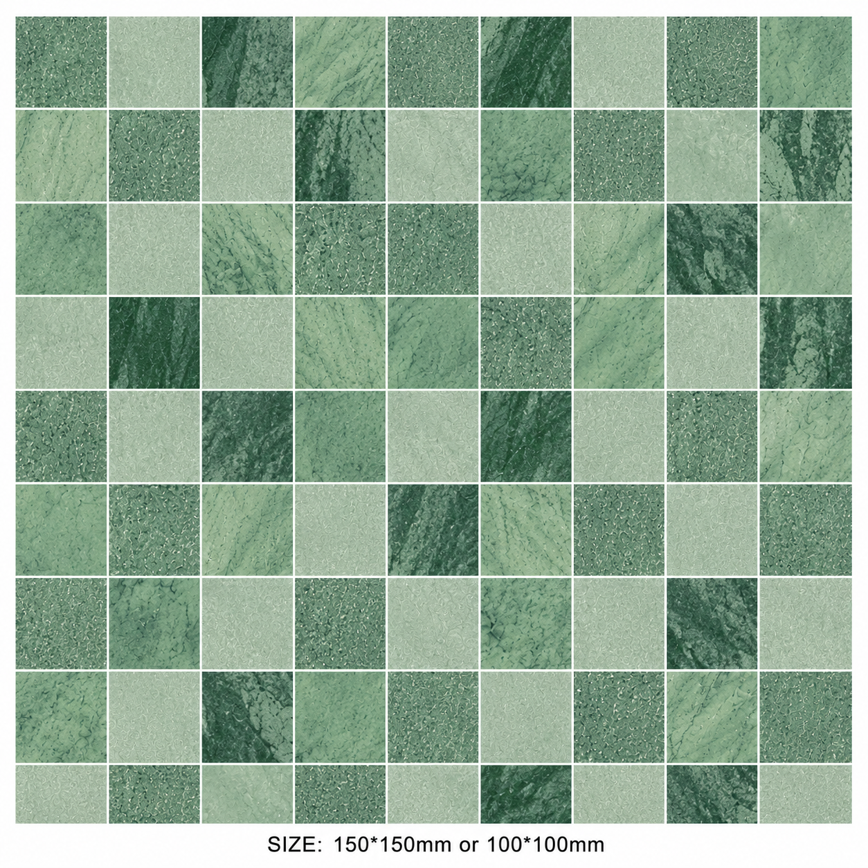 Deep Lagoon Sukabumi Look Pool Tile Alternative for Tropical Green Bali Style Pools TQ37-66M09