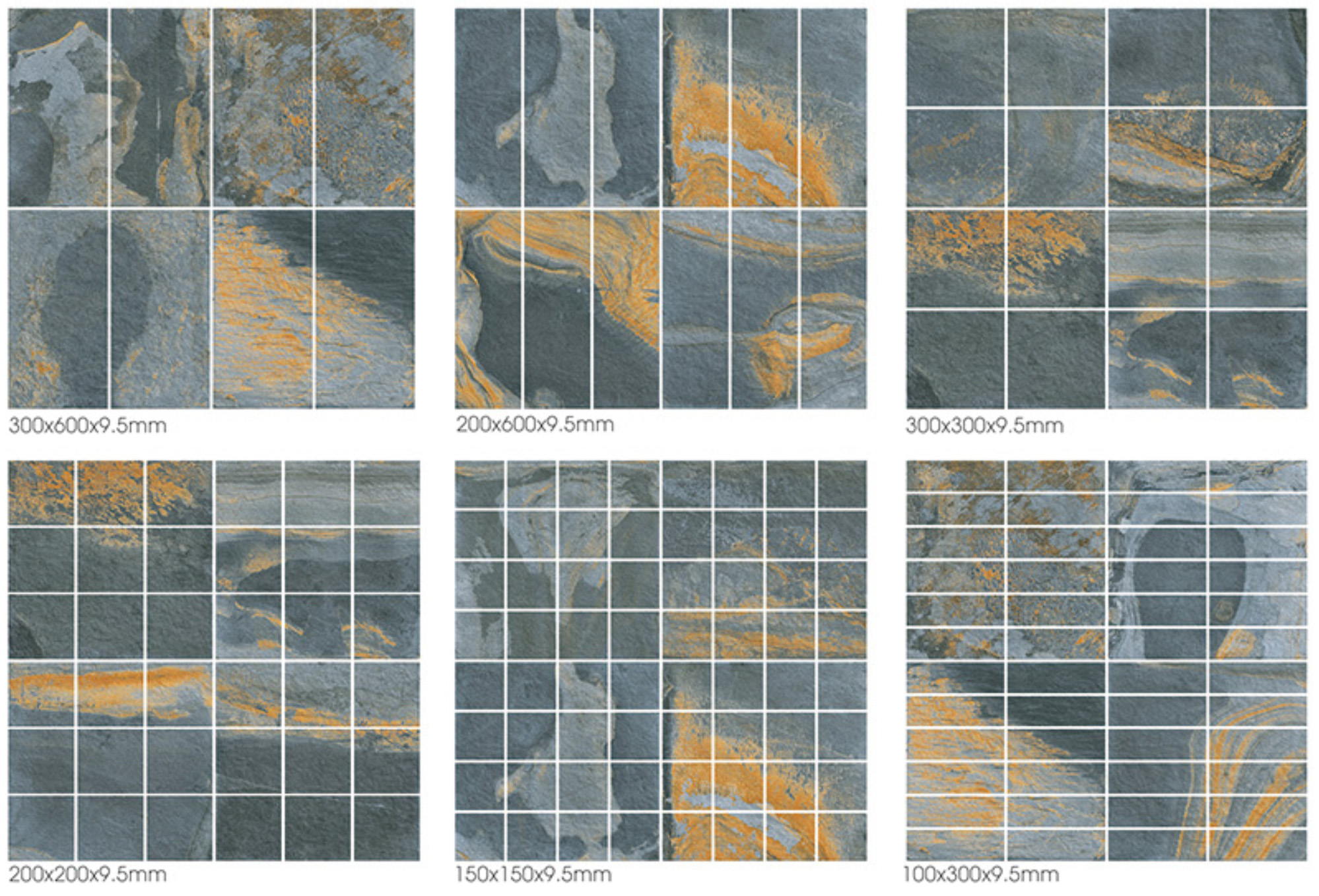 Slate Grey Stone Look Pool Tile for Bali Style Pool Tile and Sukabumi Look Pool Design Projects TQ38-66M23