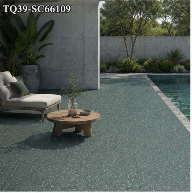 Deep Lagoon Tropical Green Pool Tile for Sukabumi Look Pool Tile and Bali Style Resort Pools TQ39-SC66109