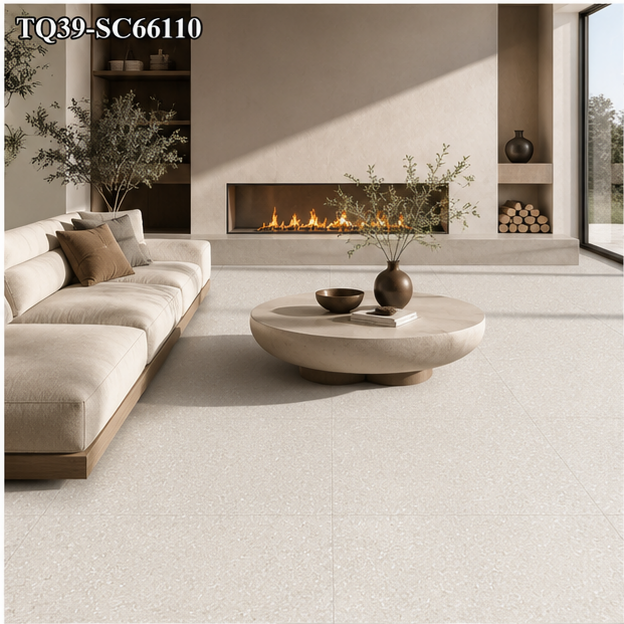 Light Sand Beige Porcelain Pool Tile for Bali Style Resort Pools and Coastal Outdoor Spaces TQ39-SC66110