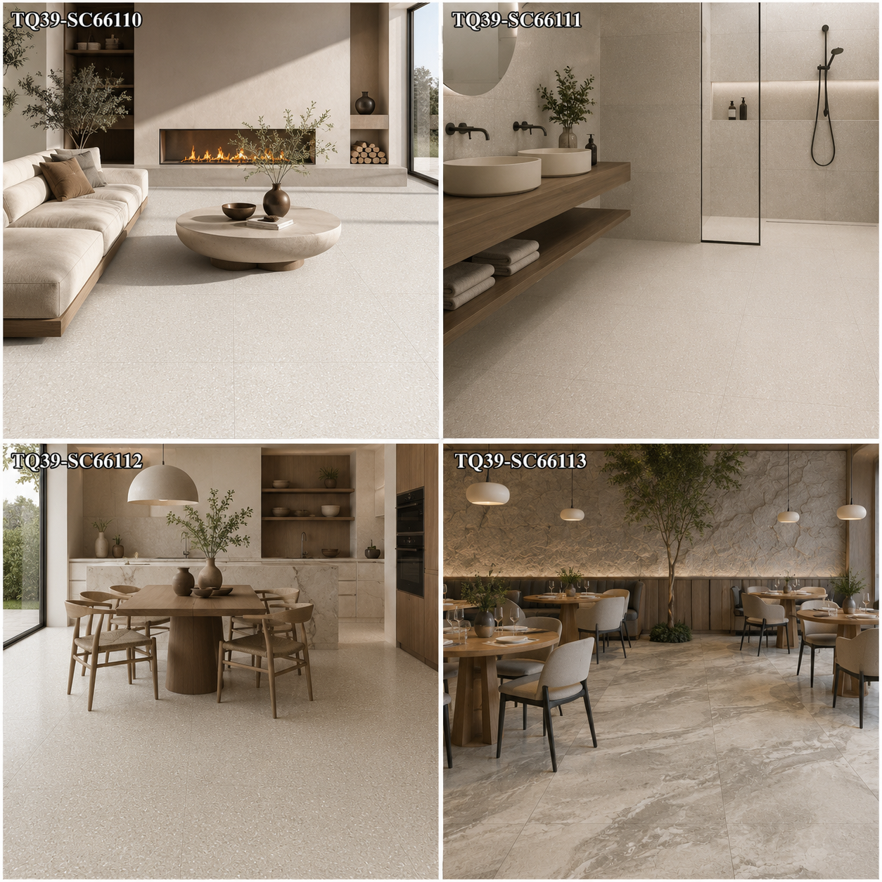 Beige Stone Look Porcelain Pool Tile for Bali Style Resort Pools and Natural Outdoor Water Features TQ39-SC66113