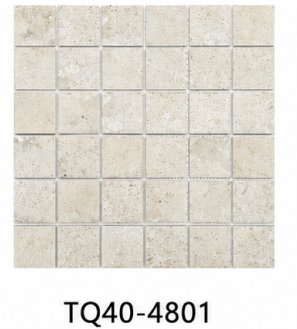 Ivory White 48x48mm Limestone Look Inkjet Mosaic Tile for Pool, Bathroom Wall & Floor – TQ40-4801